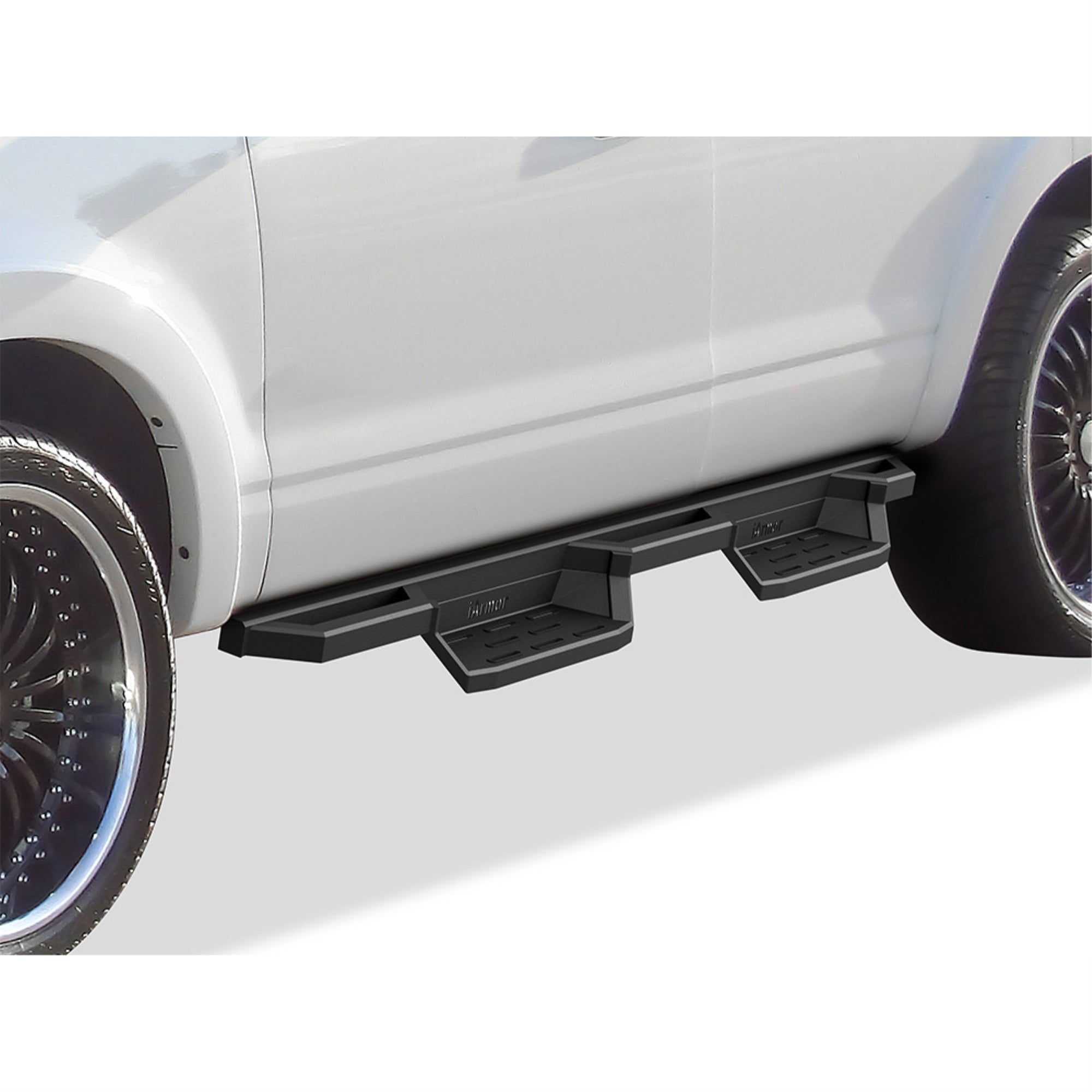 2006-2010 Ford Explorer 4-Door / 2006-2010 Mercury Mountaineer \ (*Will not fit on vehicles equipped with power retracting boards) 6061 Aircraft Aluminum Black Finish Square Tube Drop Style Side Step Nerf Bar ST
