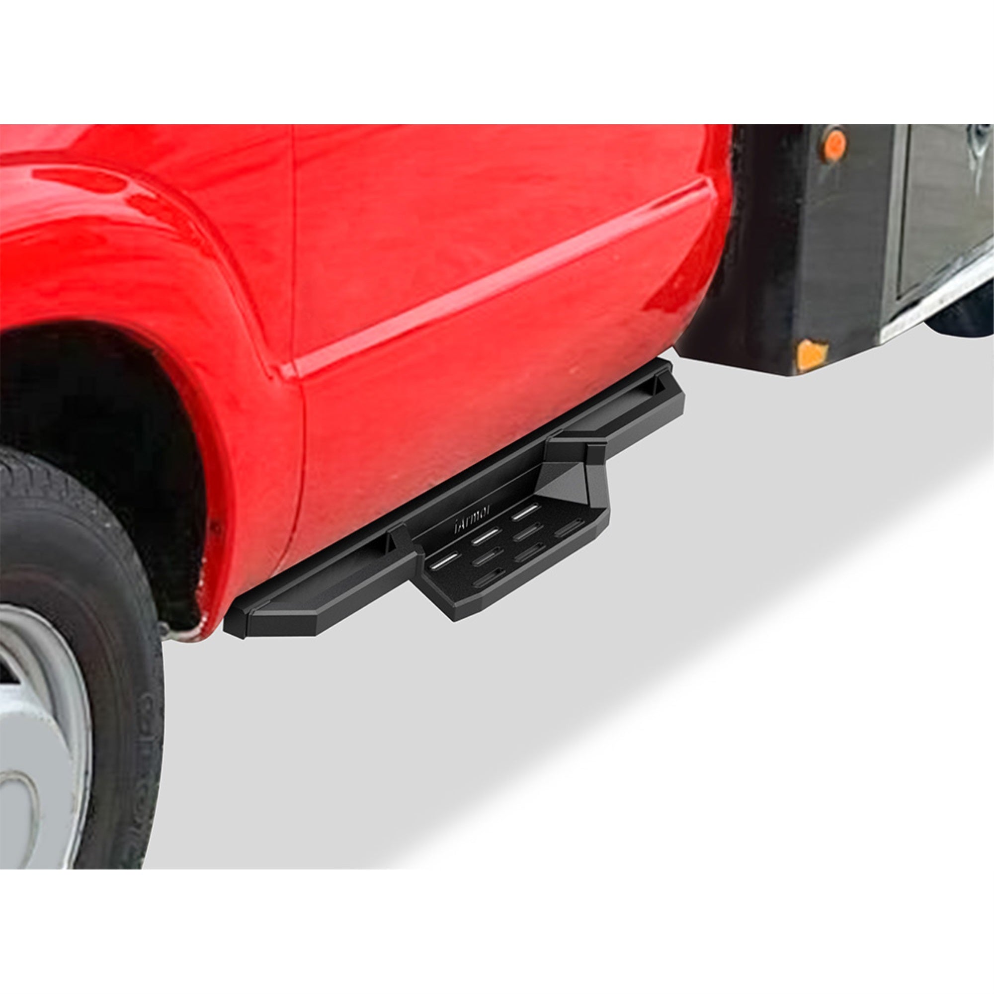 1999-2016 Ford F-250/F-350/F-450/F-550 Super Duty Regular Cab 6061 Aircraft Aluminum Black Finish Square Tube Drop Style Side Step Nerf Bar ST