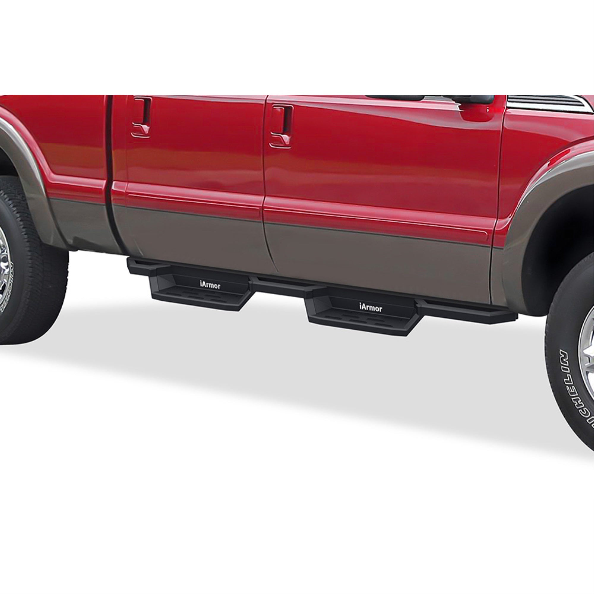 1999-2016 Ford F-250/F-350/F-450/F-550 Super Duty Crew Cab 6061 Aircraft Aluminum Alloy Matte Black finishing Square Tube Drop Style