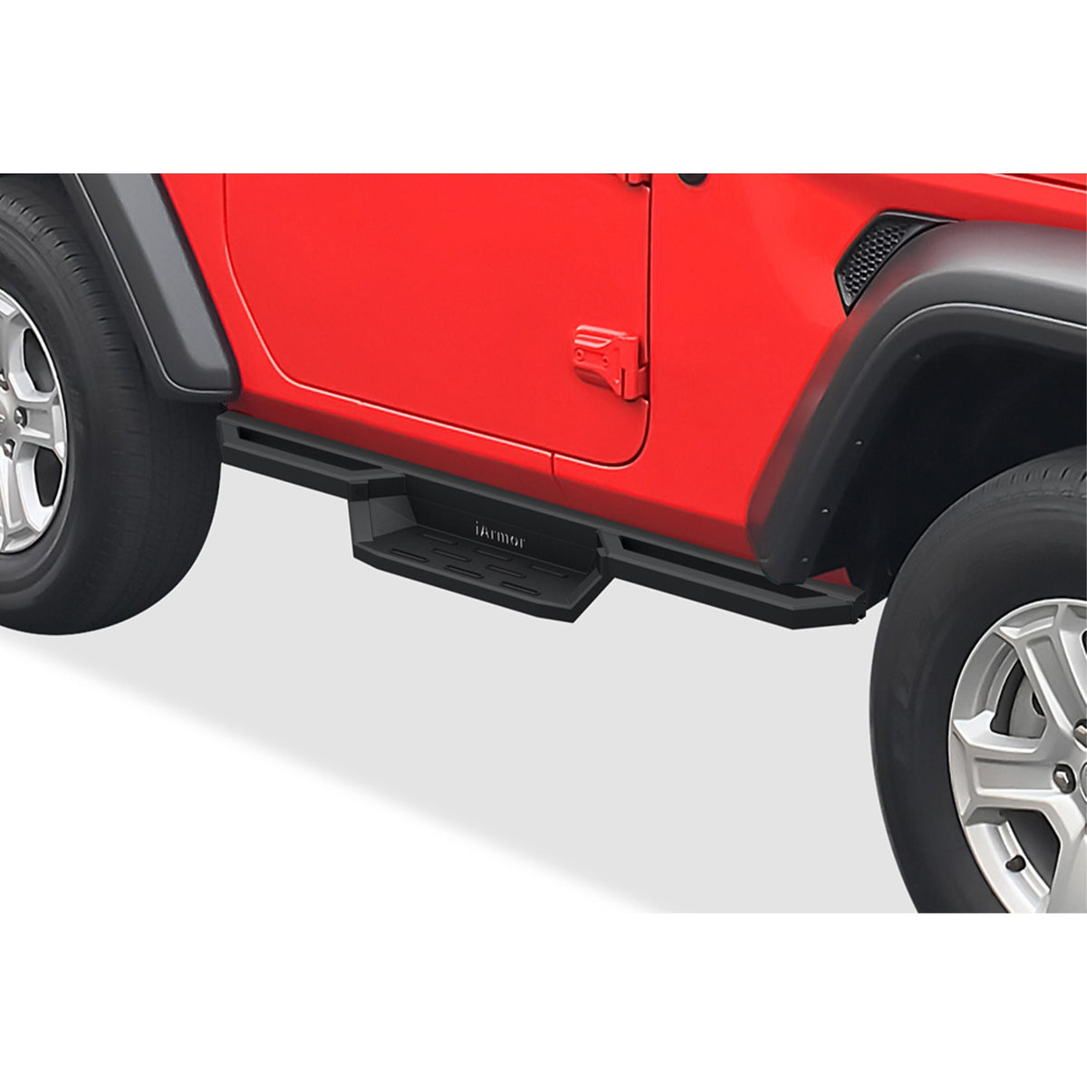 2018-2021 Jeep Wrangler Jl 2-Door 6061 Aircraft Aluminum Alloy Matte Black Finishing Square Tube Drop Style