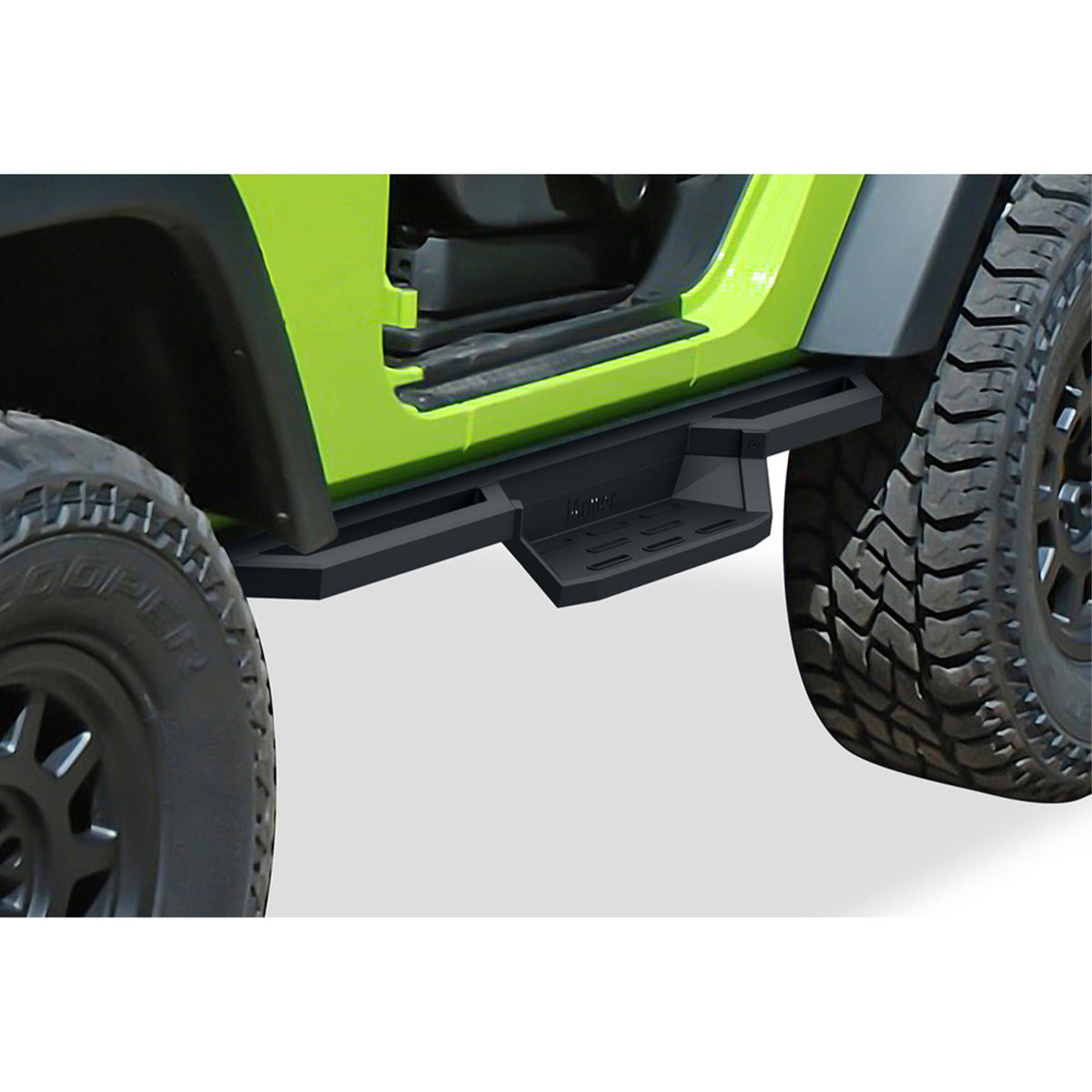 2007-2018 Jeep Wrangler Jk 2Dr (Factory Sidesteps Or Rock Rails Have To Be Removed) 6061 Aircraft Aluminum Alloy Matte Black Finishing Square Tube Drop Style