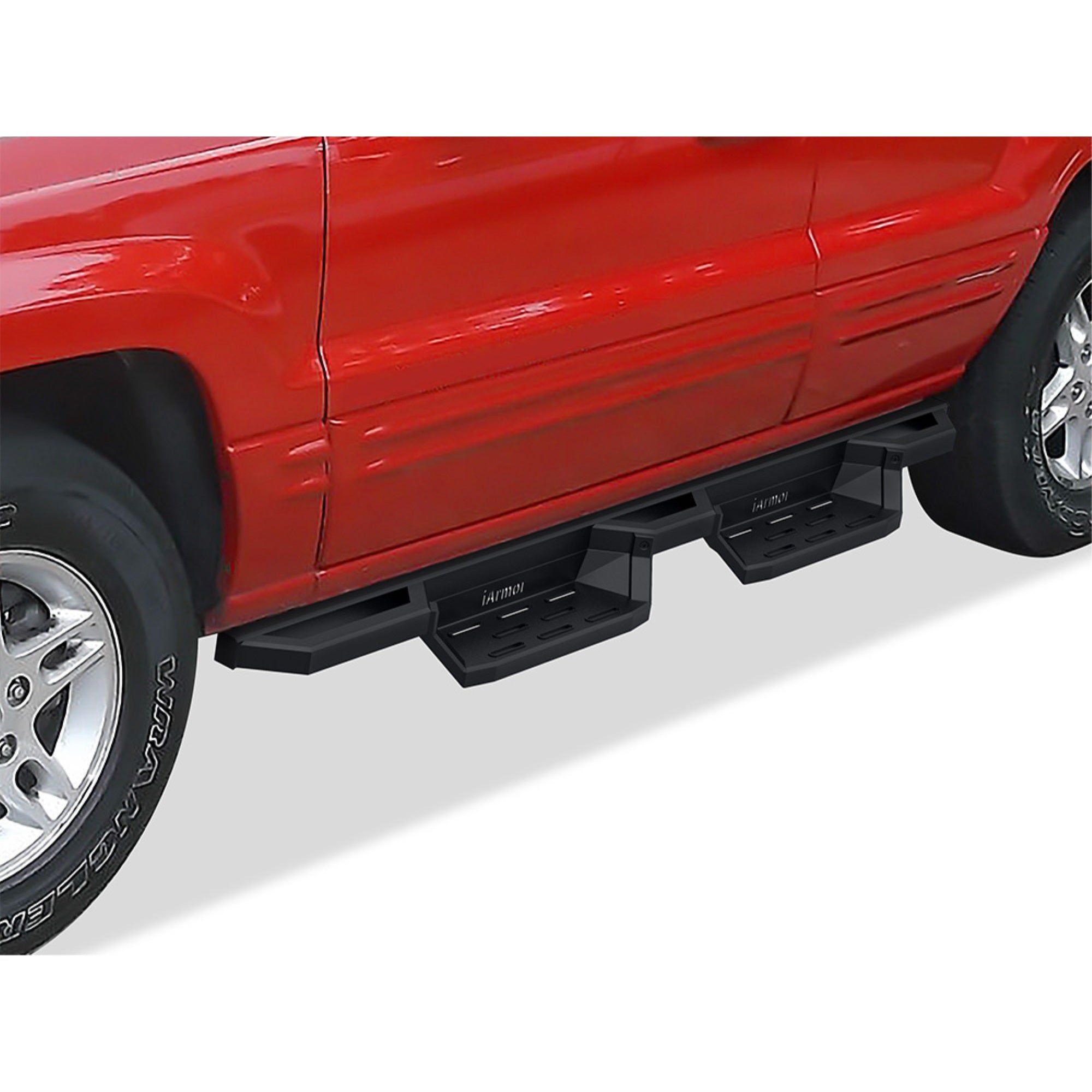 1999-2004 Jeep Grand Cherokee 4-Door 6061 Aircraft Aluminum Alloy Matte Black Finishing Square Tube Drop Style