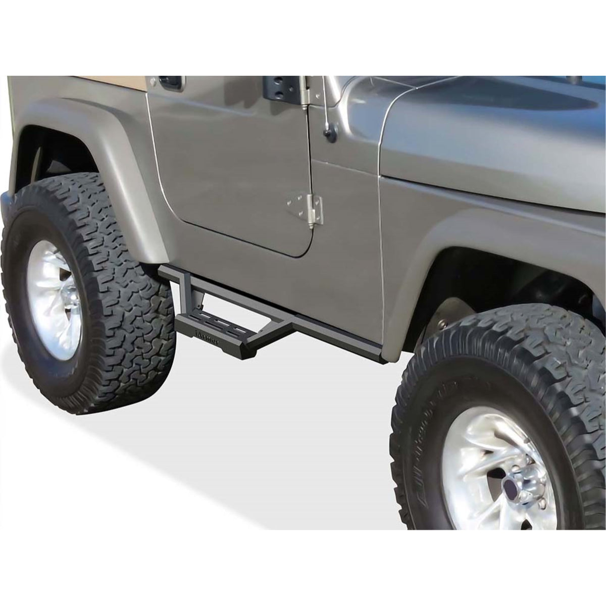 Stainless Steel With 6061 Aluminum Step Pad Both Sides Nerf Bar M3 1987-2006 Jeep Wrangler