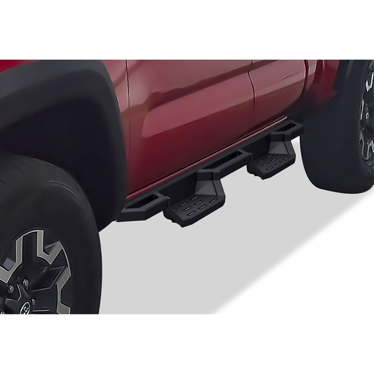 2005-2021 Toyota Tacoma Extended/Access Cab 6061 Aircraft Aluminum Alloy Matte Black Finishing Square Tube Drop Style