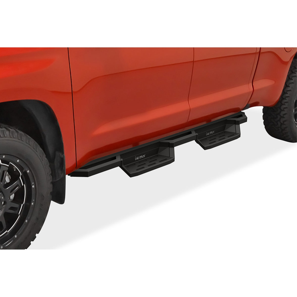 2007-2021 Toyota Tundra Double Cab 6061 Aircraft Aluminum Alloy Matte Black Finishing Square Tube Drop Style