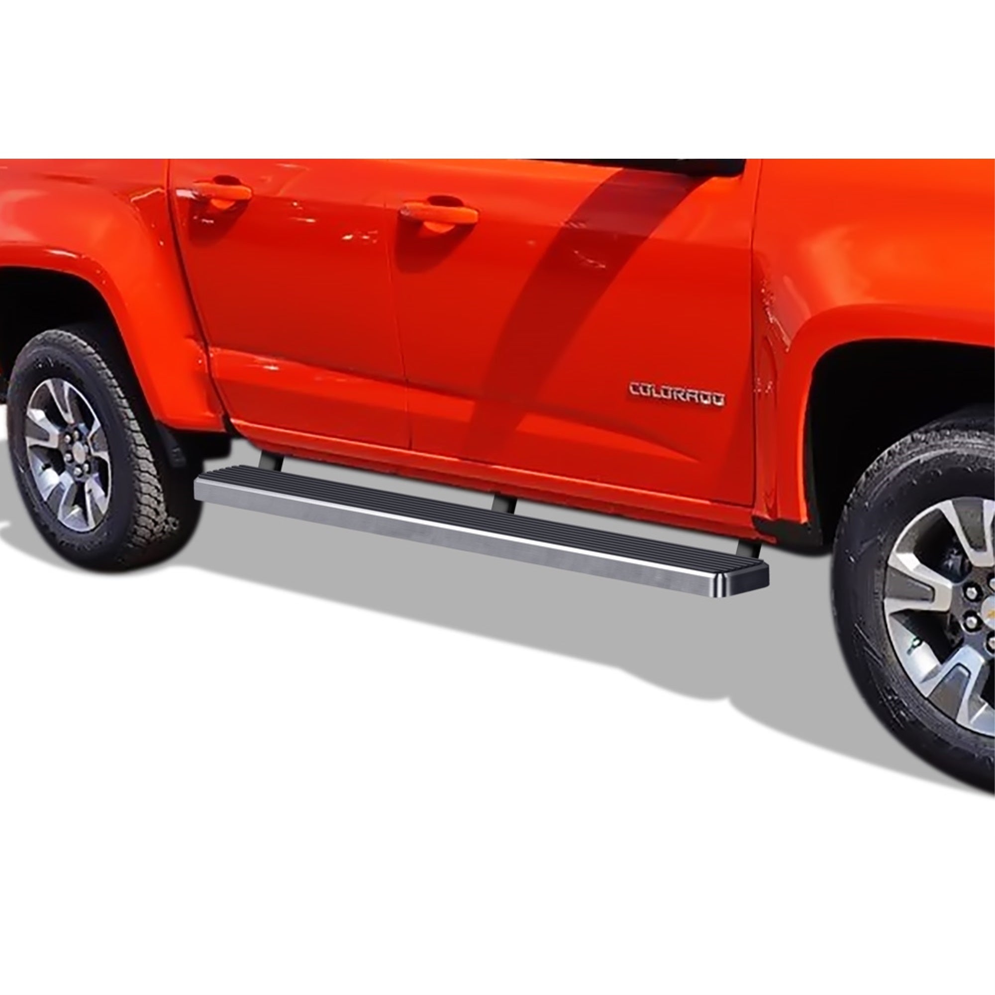 2015-2022 Chevy Colorado Crew Cab\ 2015-2022 Gmc Canyon Crew Cab Stainless Steel With 6061 Aluminum Step Pad Hairline Finish 5-Inch Door To Door Side Step Istep 5 Inch Ss