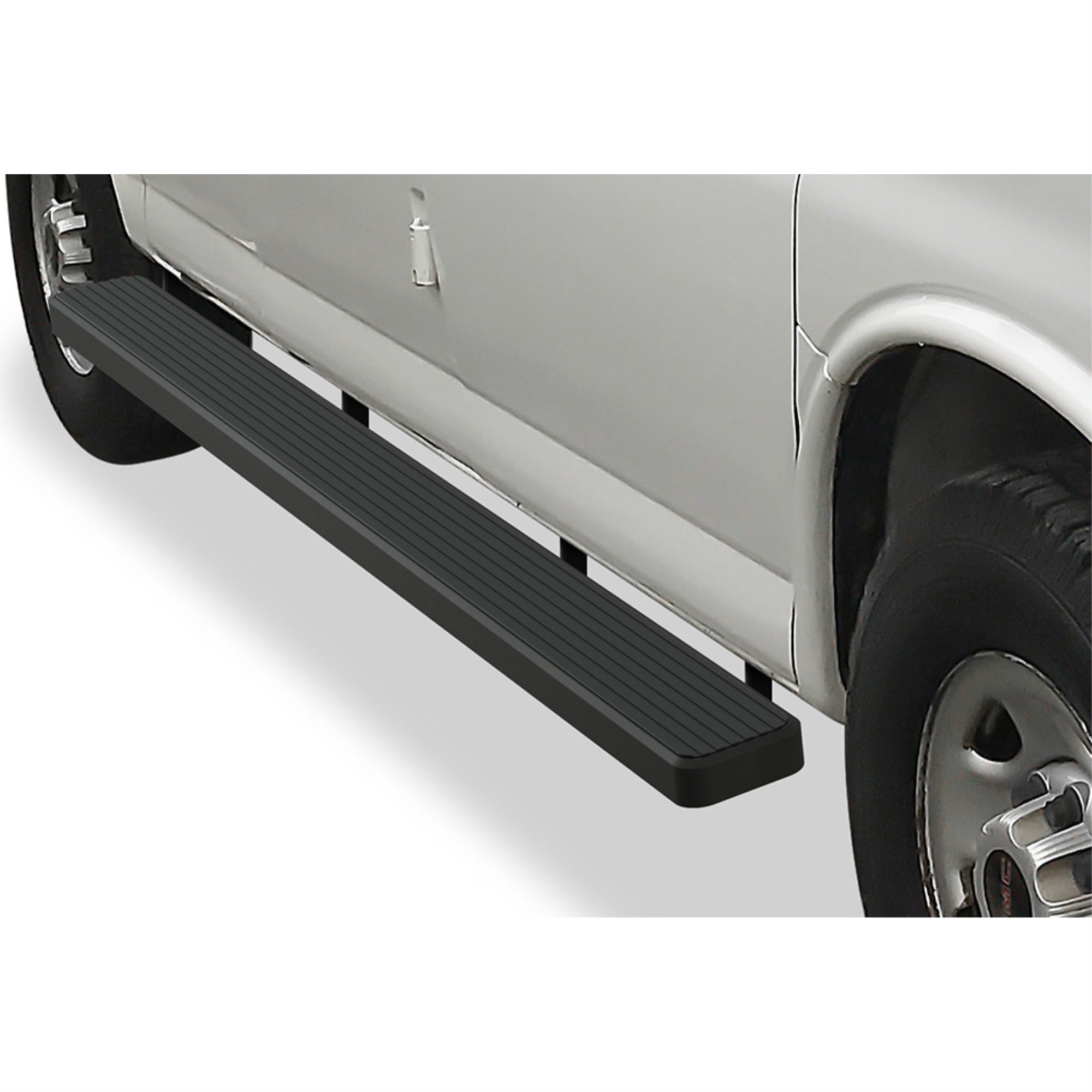 2003-2022 Chevy Expres/ Gmc Savana 1500/2500/3500 Van (Full Size) For 3 Door Models Only Stainless Steel With 6061 Aluminum Step Pad Black Finish 5-Inch Van Door To Door Side Step Istep 5 Inch Van Ss