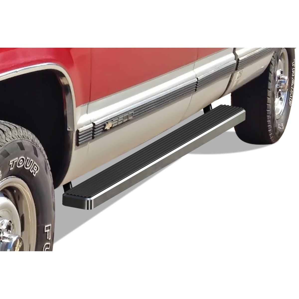 1988-1998 Chevy/Gmc C/K 2 Door Extended Cab (Incl. Z71 Model) (Will Not Work On Vehicles Equipped With Power Retracting Boards.) 6061 Aircraft Aluminum Hairline Finishing 5 Inch Door To Door