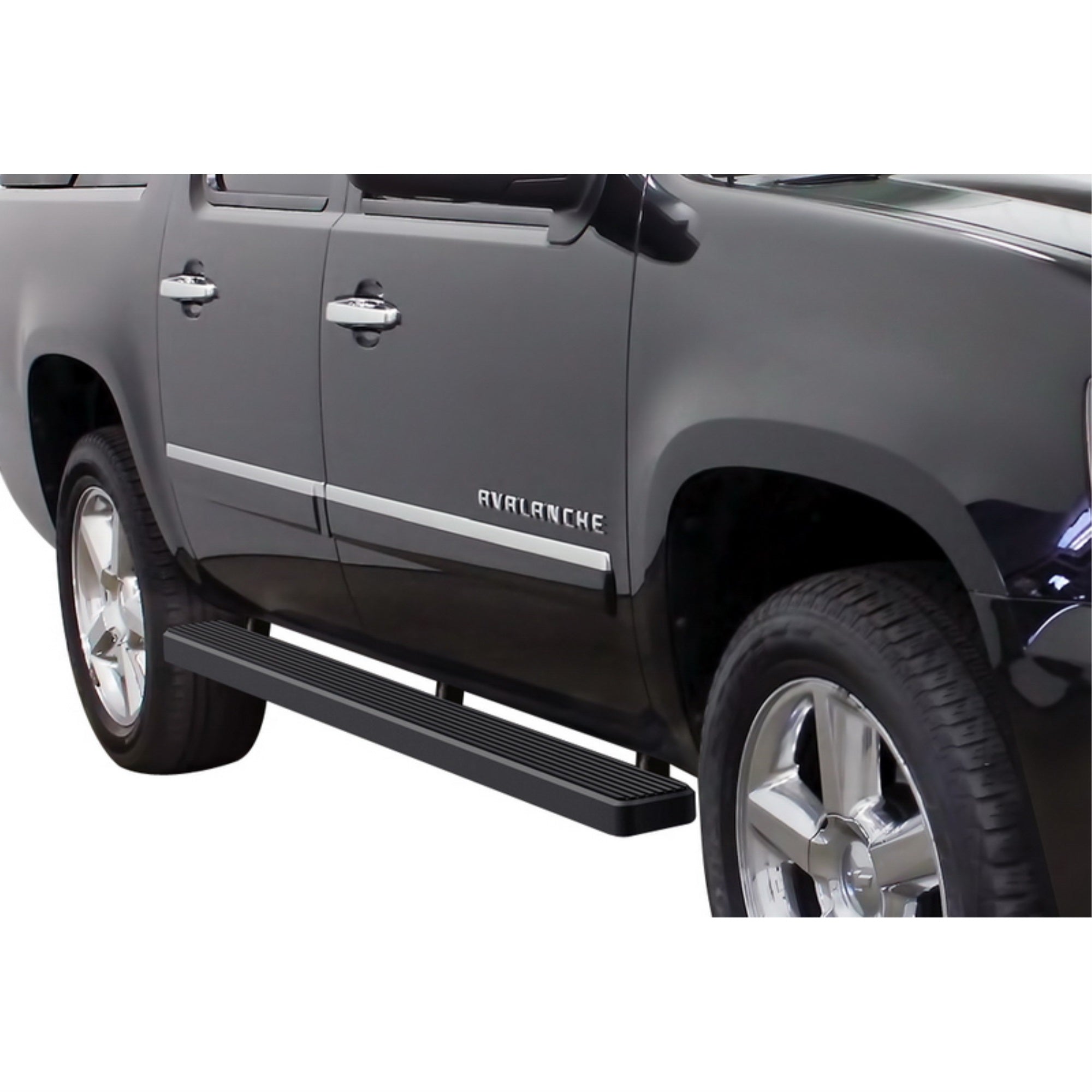 2000-2020 Chevy Suburban 1500 (Excl. Z71 & With Cladding And Tube Steps )\ 2000-2020 Gmc Yukon Xl 1500 (Excl. Z71 & Denali With Body Cladding)\ 2002-2013 Chevy Avalanche 1500 With Body Cladding 6061 Aircraft Aluminum Black Finishing 5 Inch Door To Door