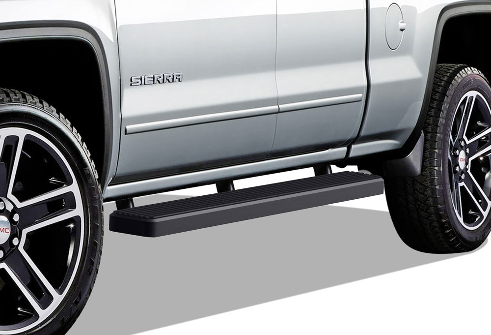 2007-2018 Chevy/Gmc Silverado/Sierra 1500 Extended Cab/Double Cab 2007-2018 2500/3500 Extended Cab/Double Cab (Incl. Diesel Models With Def Tanks) 6061 Aircraft Aluminum Black Finishing Istep 6 Inch Sidestep