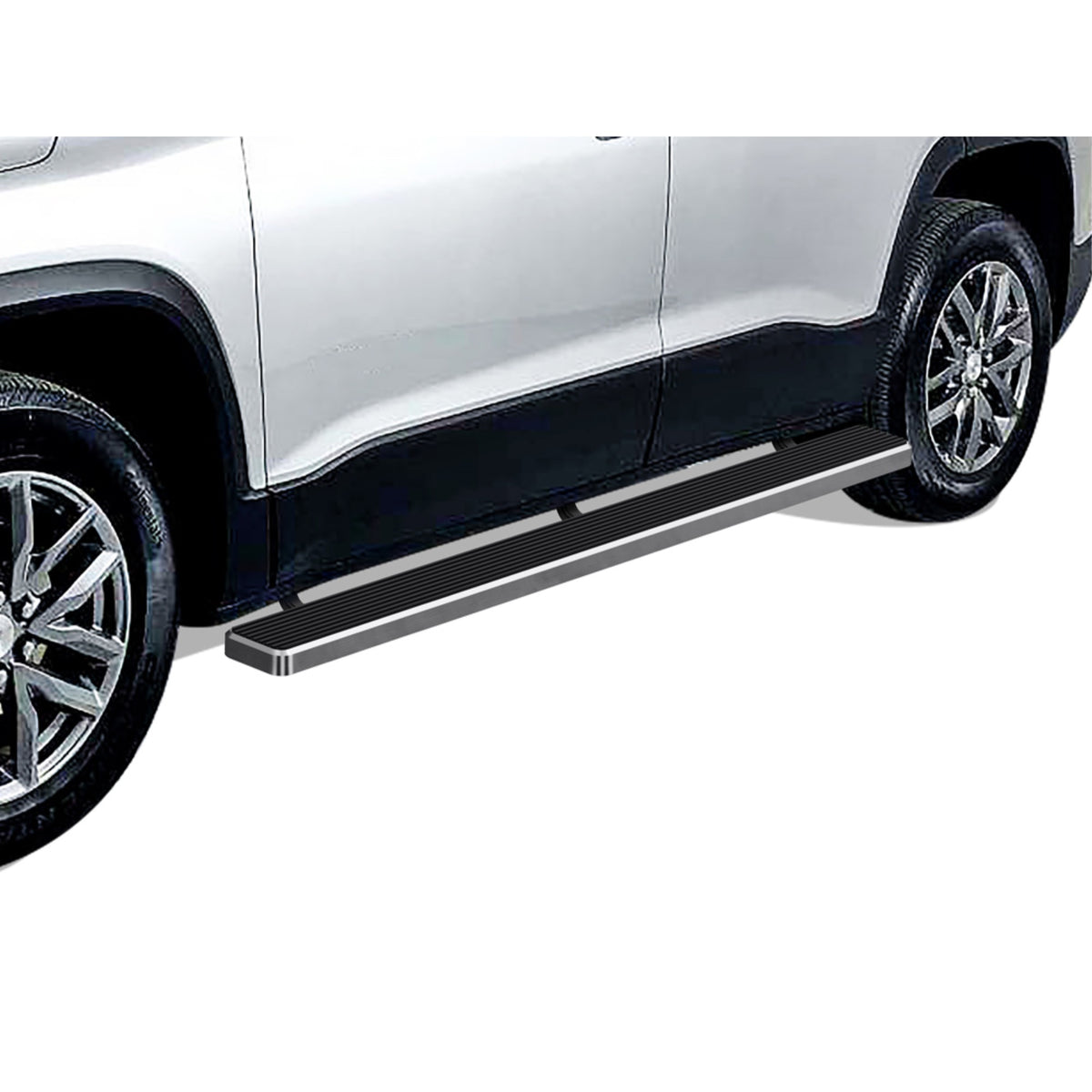 2018-2021 Chevrolet Traverse 6061 Aircraft Aluminum Hairline Finish 6 Inch Door To Door Side Step Running Board