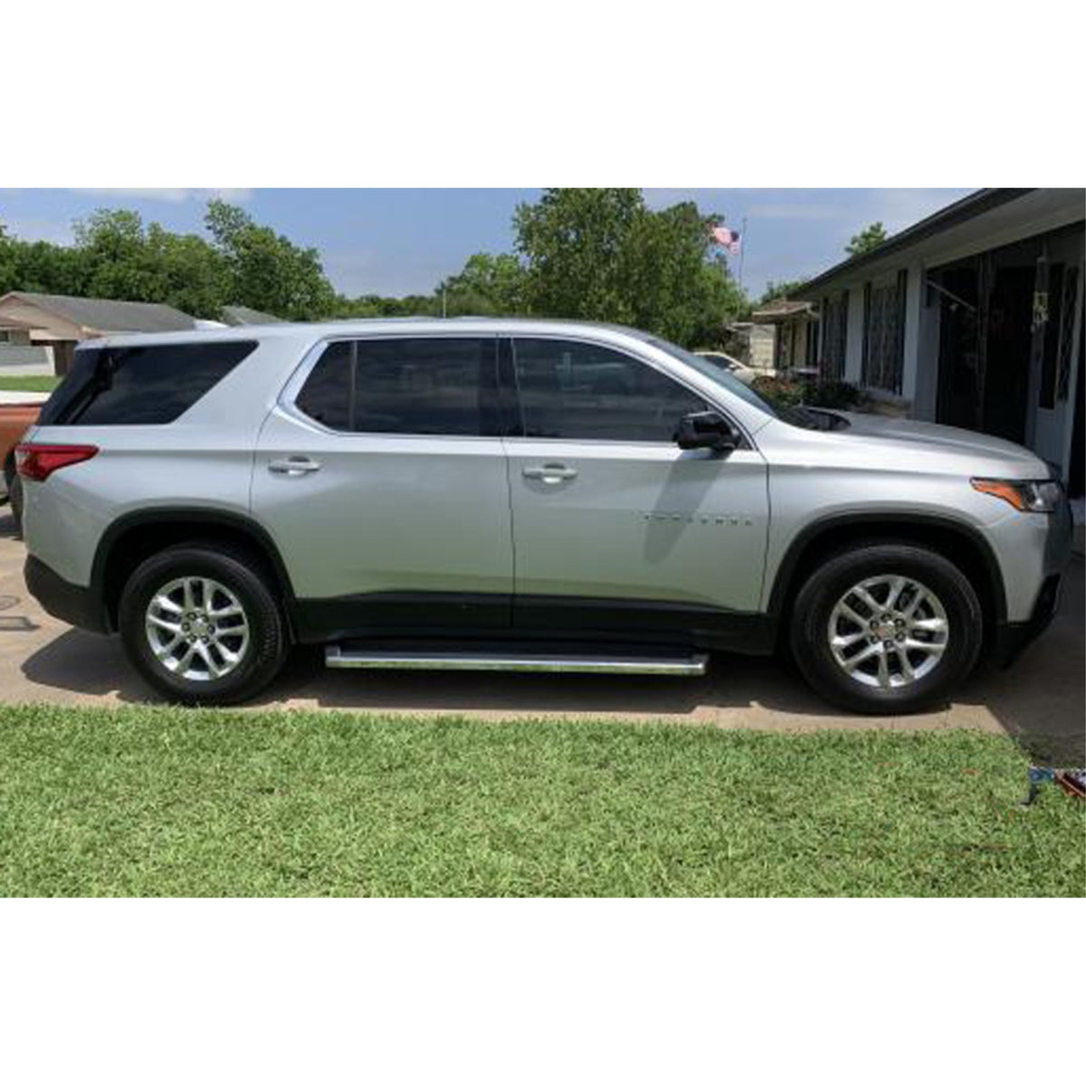 2018-2021 Chevrolet Traverse 6061 Aircraft Aluminum Polish Finish 6 Inch Irunning Board Door To Door Side Step Running Board