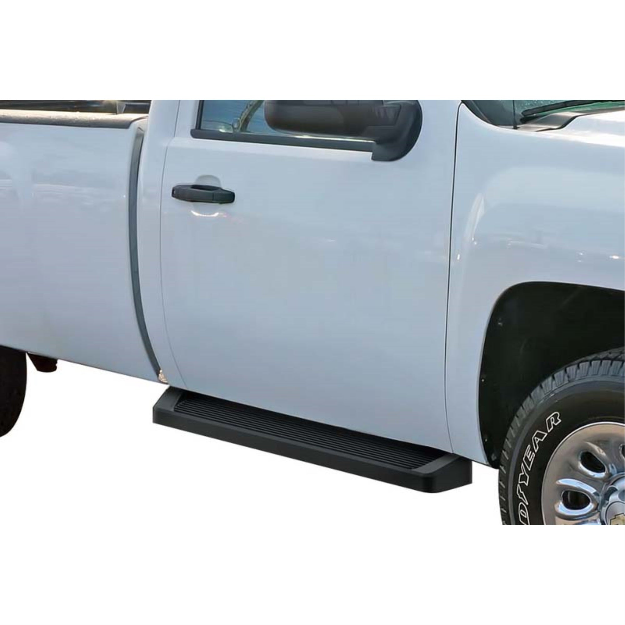 1999-2007 Chevy/Gmc Silverado/Sierra 'Classic' 1500 Regular Cab\ 2001-2007 Chevy/Gmc Silverado/Sierra 'Classic' 2500/3500 Regular Cab 6061 Aircraft Aluminum Black Finishing 6 Inch Irunning Board Door To Door