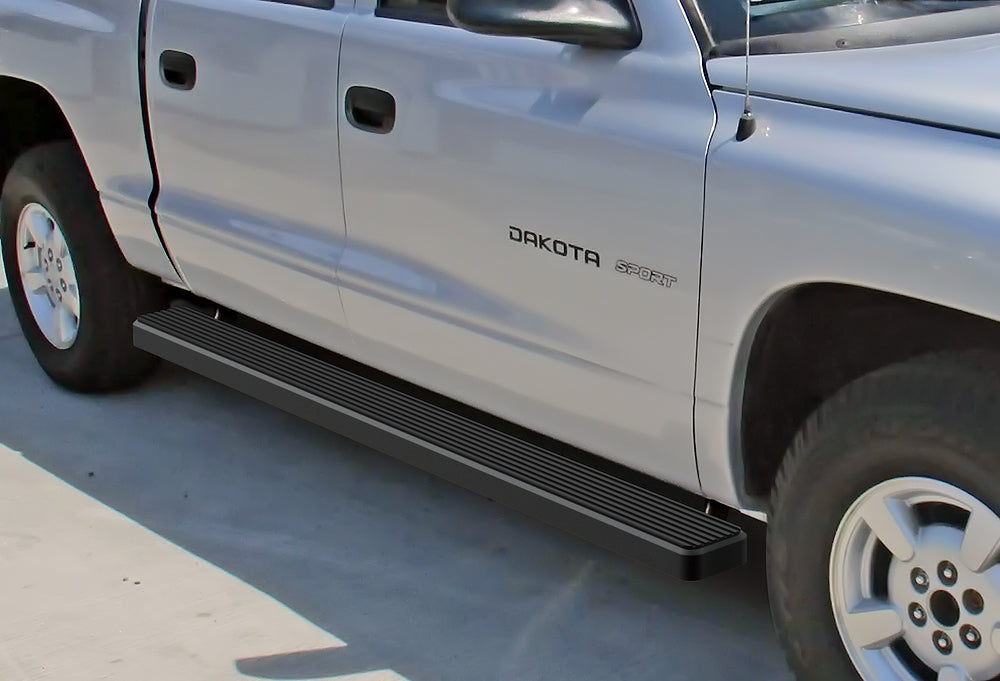 2000-2004 Dodge Dakota Quad Cab 6061 Aircraft Aluminum Black Finishing Istep 5 Inch Sidestep