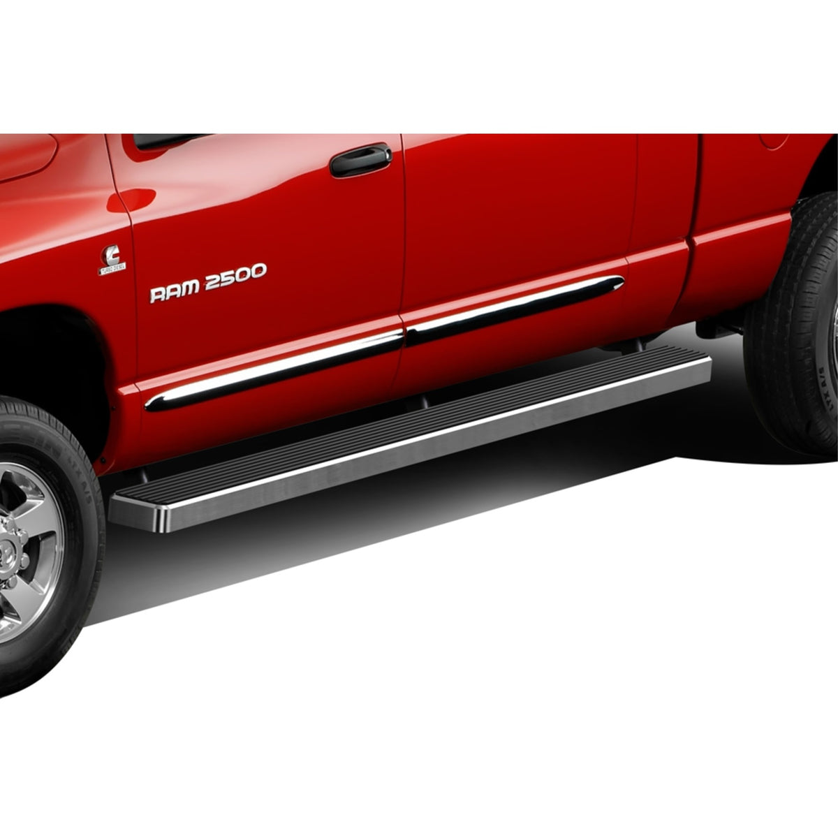 2006-2008 Dodge Ram 1500 Mega Cab\ 2006-2009 Dodge Ram 2500/3500 Mega Cab 6061 Aircraft Aluminum Hairline Finishing 5 Inch Door To Door