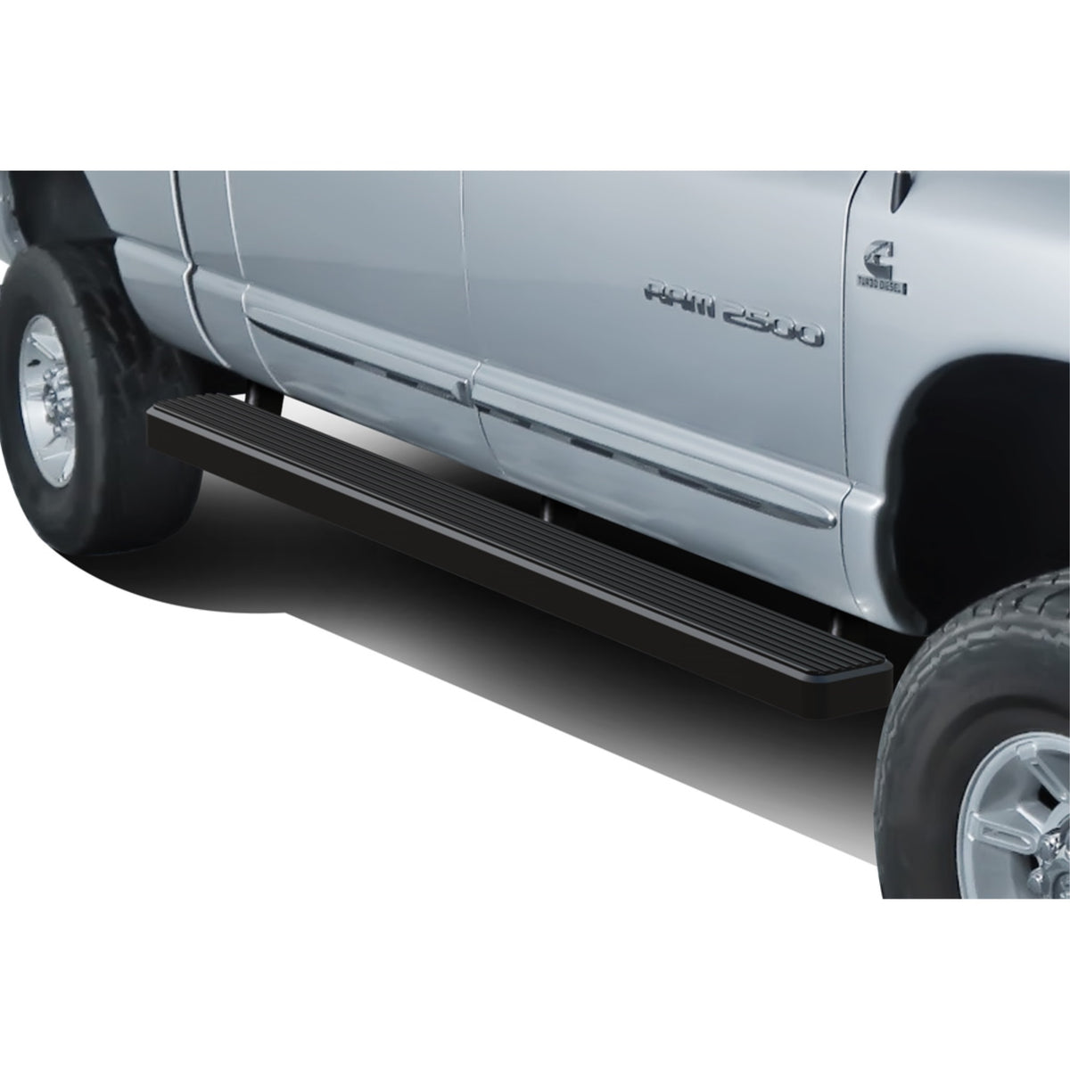 2006-2008 Dodge Ram 1500 Mega Cab\ 2006-2009 Dodge Ram 2500/3500 Mega Cab 6061 Aircraft Aluminum Black Finishing 5 Inch Door To Door