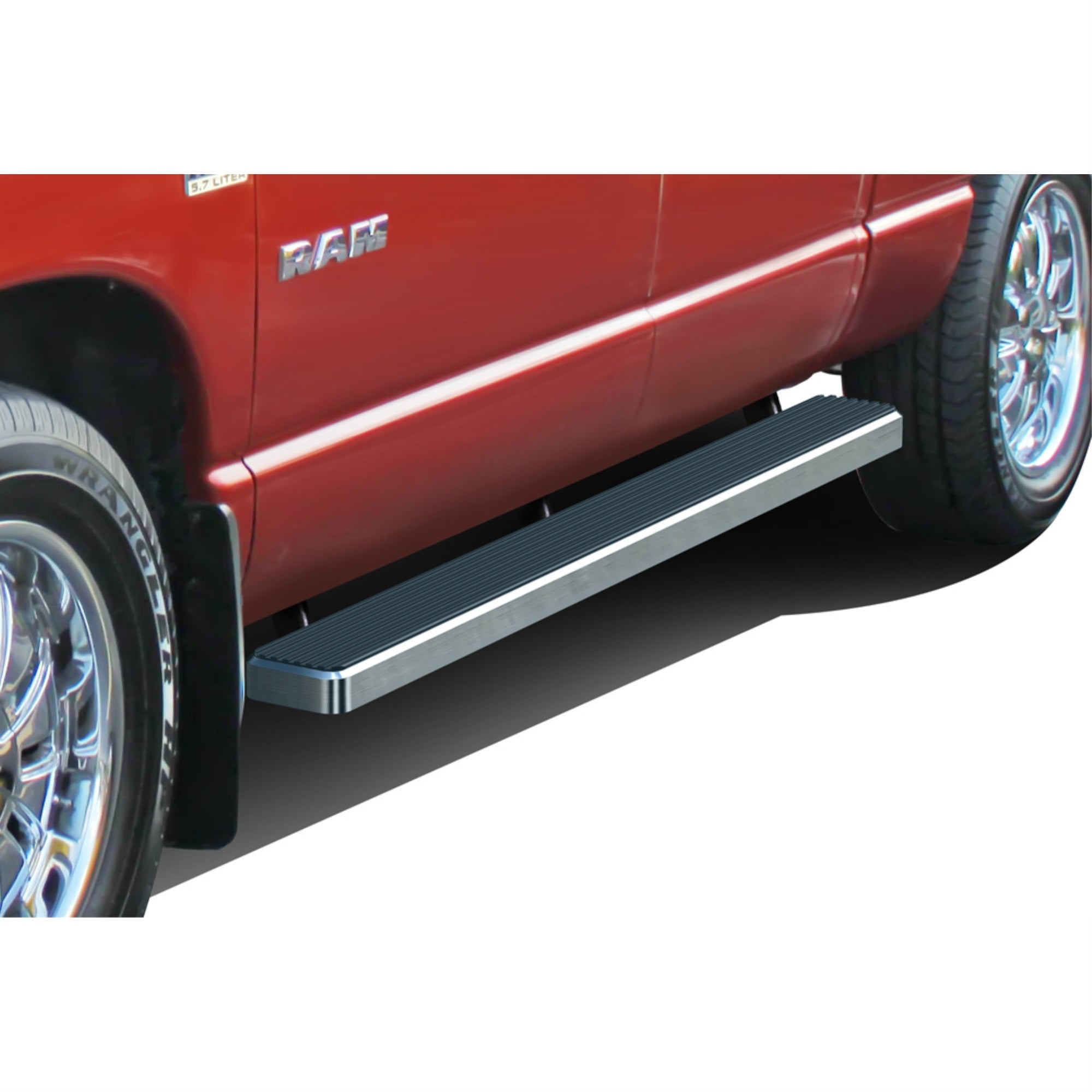 2002-2008 Dodge Ram 1500 Quad Cab\ 2003-2009 Dodge Ram 2500/3500 Quad Cab 6061 Aircraft Aluminum Hairline Finishing 5 Inch Door To Door