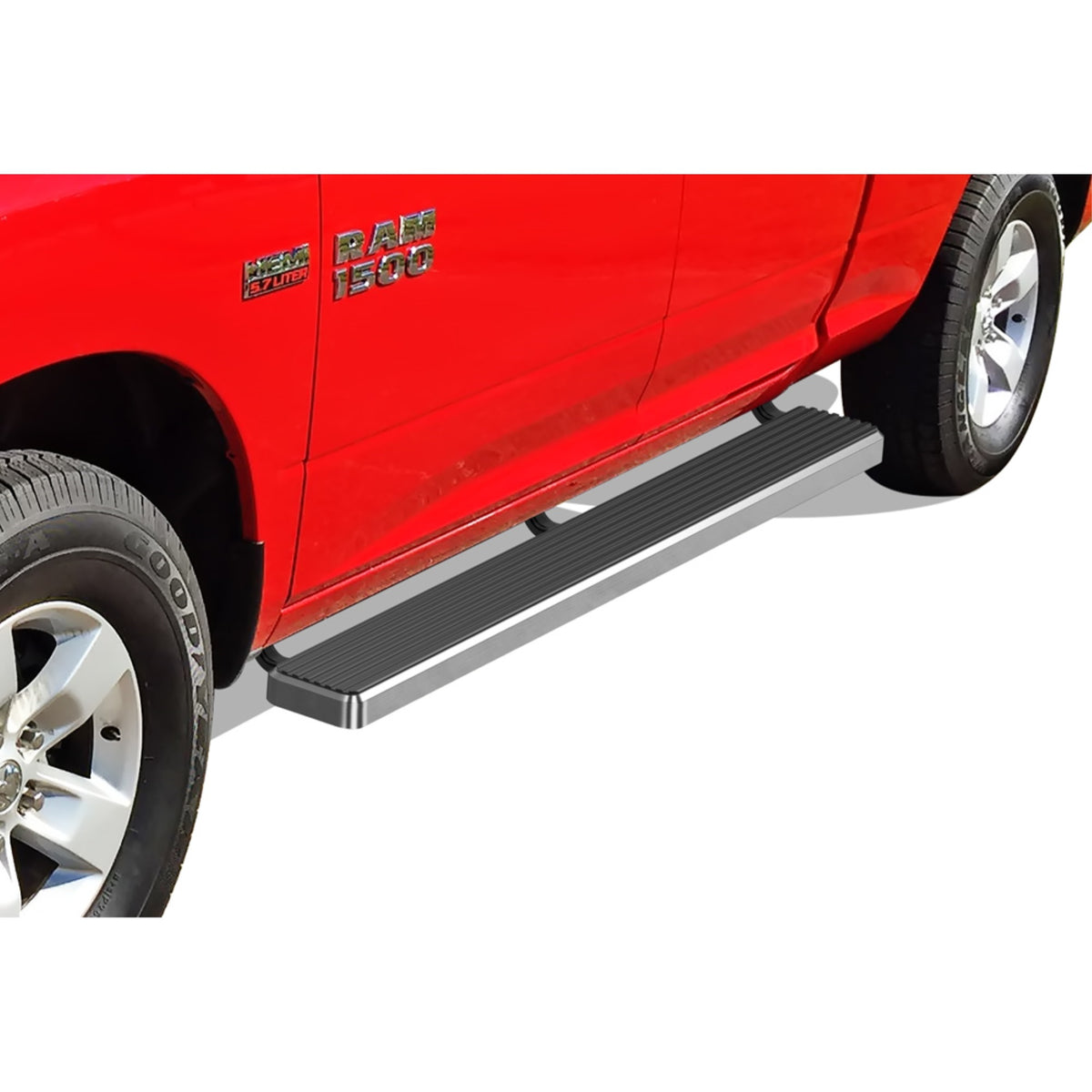 2009-2018 Dodge Ram 1500 Quad Cab (Incl. 2019-2022 Ram 1500 Classic) Stainless Steel With 6061 Aluminum Step Pad Hairline Finish 6-Inch Door To Door Side Step Istep 6 Inch Ss