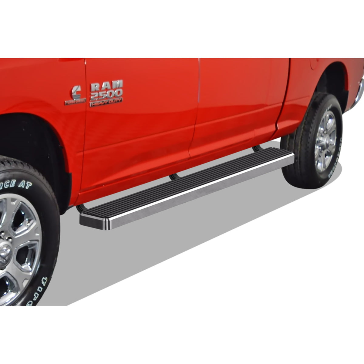 2010-2021 Dodge Ram 2500/3500 Mega Cab Stainless Steel With 6061 Aluminum Step Pad Hairline Finish 6-Inch Door To Door Side Step Istep 6 Inch Ss