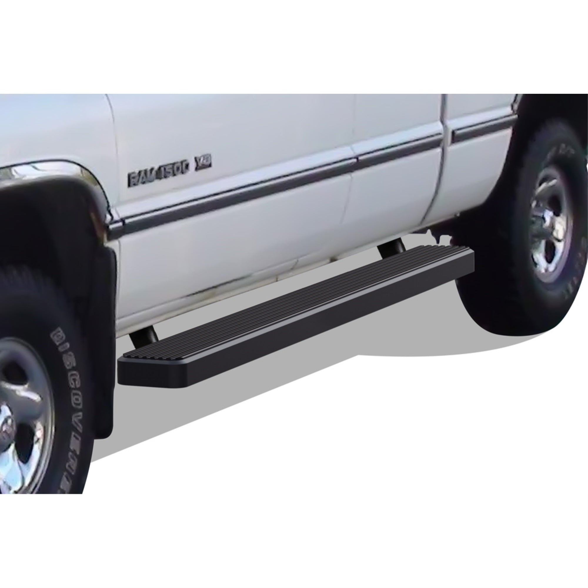 1994-2001 Dodge Ram 1500 Club Cab\ 1994-2002 Dodge Ram 2500/3500 Club Cab\ 1998-2001 Dodge Ram 1500 Quad Cab (Excl. 02 Body Style Sold In 2001)\ 1998-2002 Dodge Ram 2500/3500 Quad Cab 6061 Aircraft Aluminum Black Finishing 6 Inch Door To Door