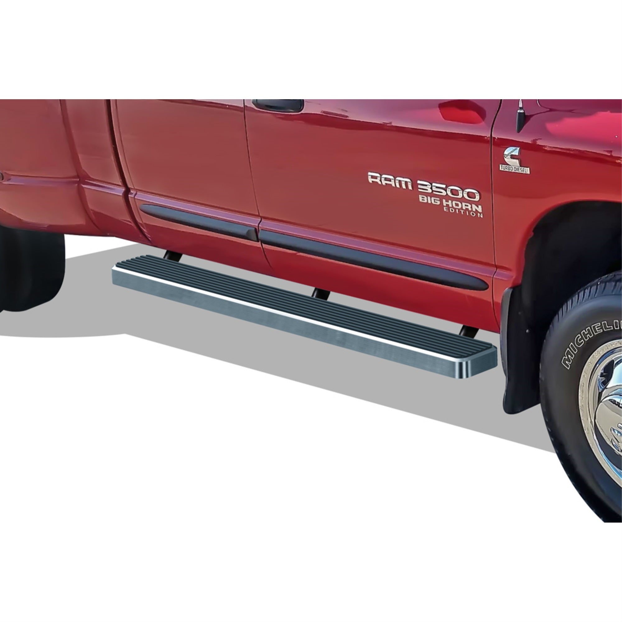 2002-2008 Dodge Ram 1500 Quad Cab\ 2003-2009 Dodge Ram 2500/3500 Quad Cab 6061 Aircraft Aluminum Hairline Finishing 6 Inch Door To Door