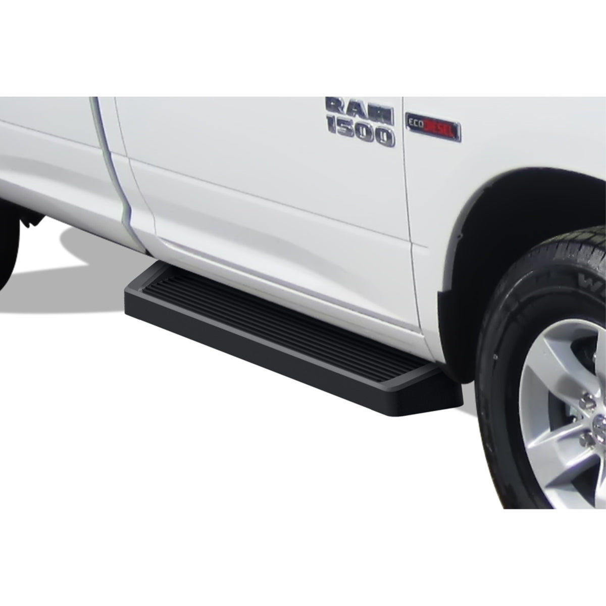 2009-2018 Dodge Ram 1500 Regular Cab (Incl. 2019-2020 Ram 1500 Classic)\ 2010-2021 Dodge Ram 2500/3500/4500/5500 Regular Cab 6061 Aircraft Aluminum Black Finishing 6 Inch Irunning Board Door To Door