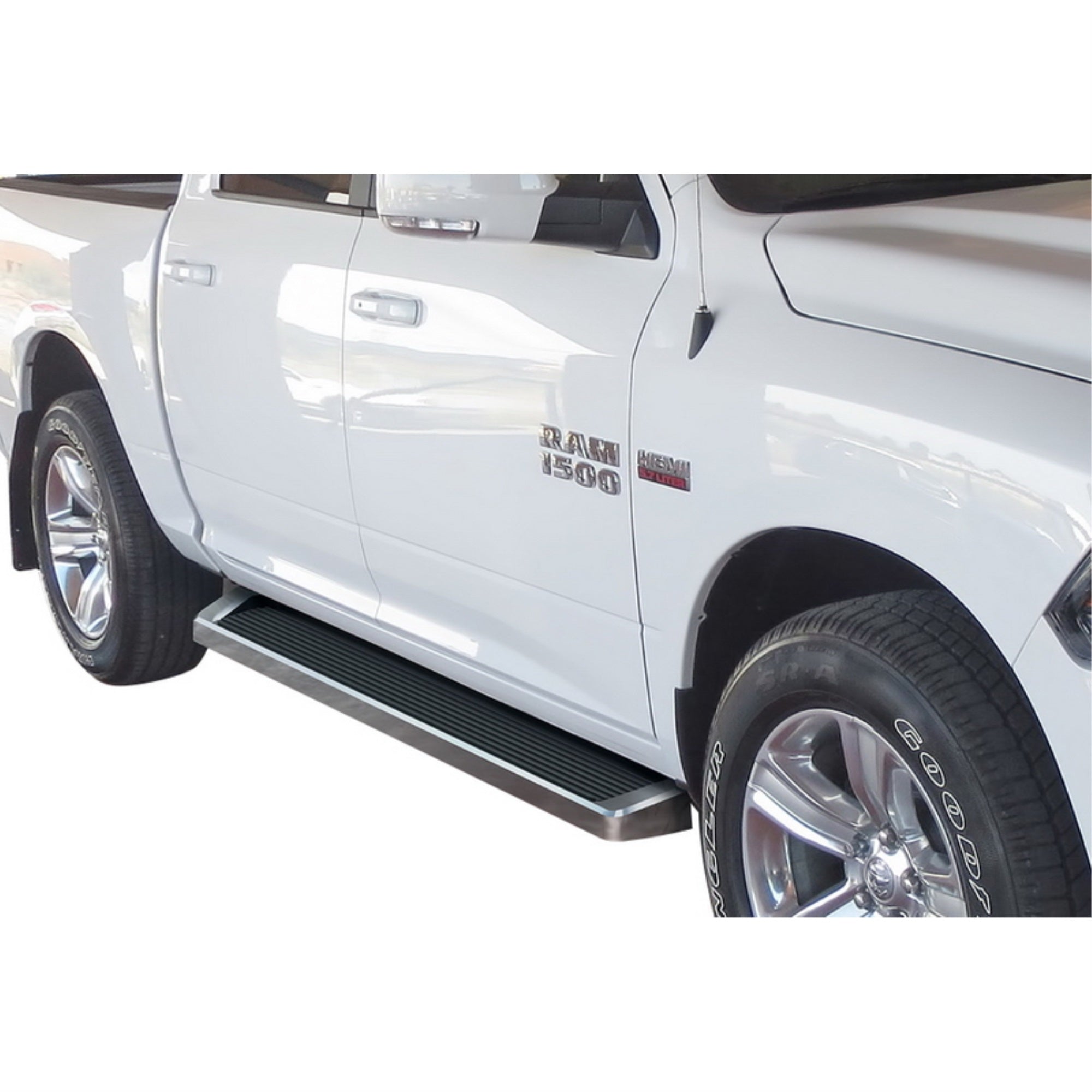 2009-2018 Dodge Ram 1500 Crew Cab (Incl. 2019-2020 Ram 1500 Classic)\ 2010-2021 Dodge Ram 2500/3500 Crew Cab (Excl. Chassis Cab Diesel Models) 6061 Aircraft Aluminum Polish Finishing 6 Inch Irunning Board Door To Door