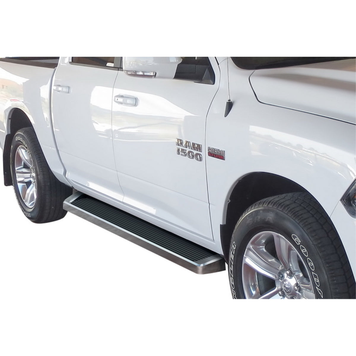2009-2018 Dodge Ram 1500 Crew Cab (Incl. 2019-2020 Ram 1500 Classic)\ 2010-2021 Dodge Ram 2500/3500 Crew Cab (Excl. Chassis Cab Diesel Models) 6061 Aircraft Aluminum Polish Finishing 6 Inch Irunning Board Door To Door