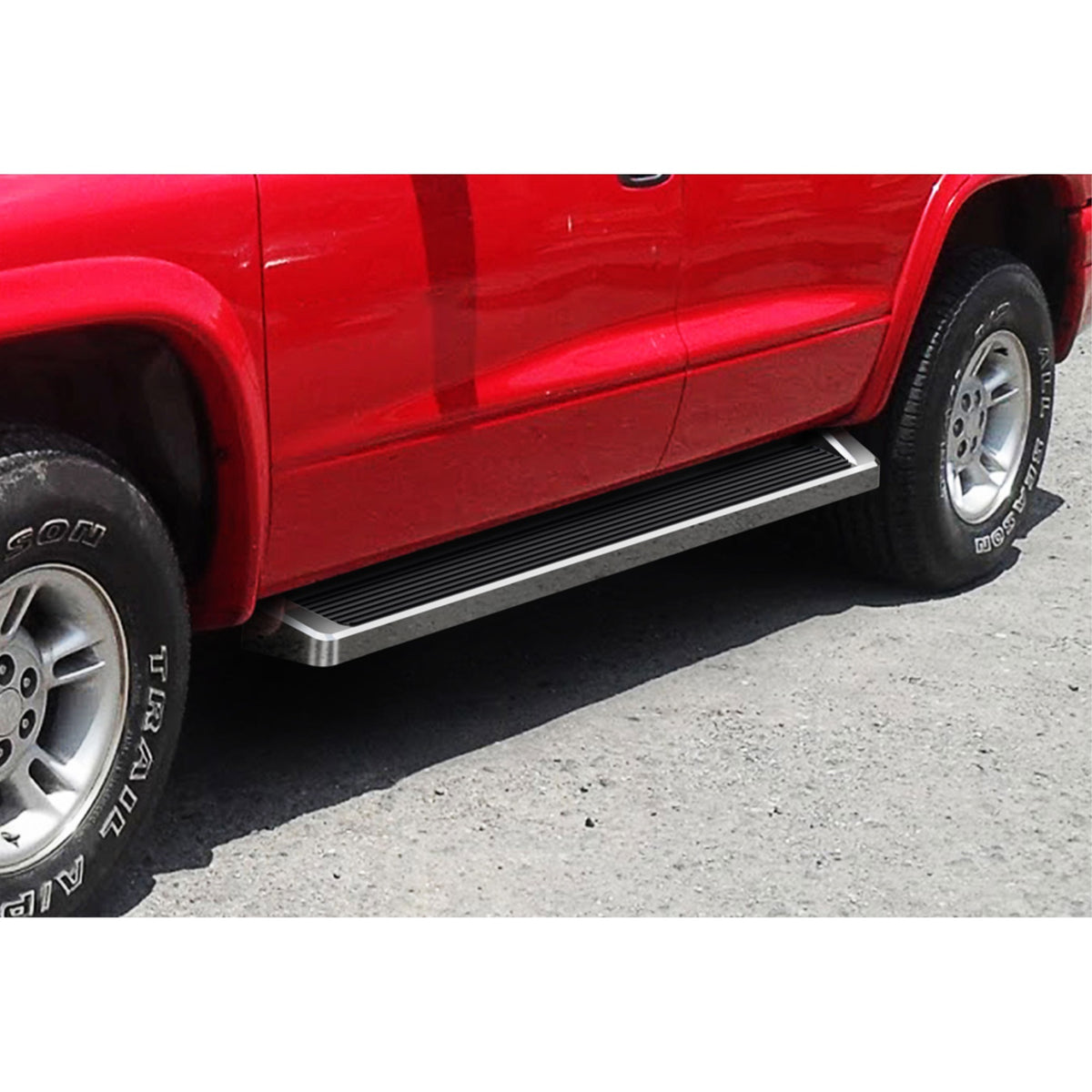 1997-2000 Dodge Durango\ 1999-2000 Dodge Dakota Quad Cab 6061 Aircraft Aluminum Polish Finishing 6 Inch Irunning Board Door To Door