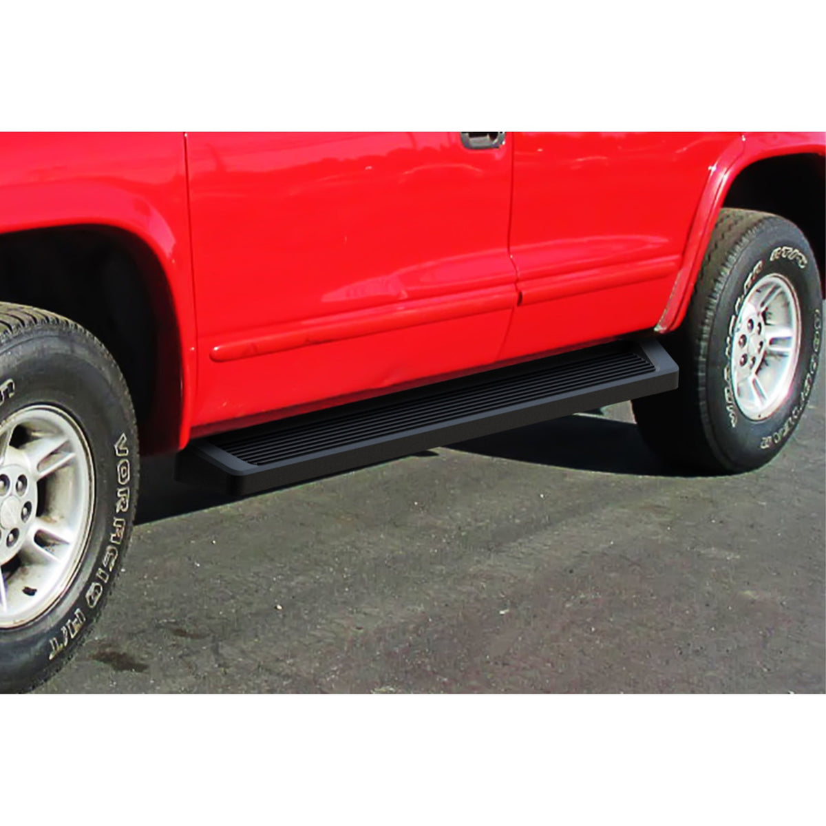 1997-2000 Dodge Durango\ 1999-2000 Dodge Dakota Quad Cab 6061 Aircraft Aluminum Black Finishing 6 Inch Irunning Board Door To Door
