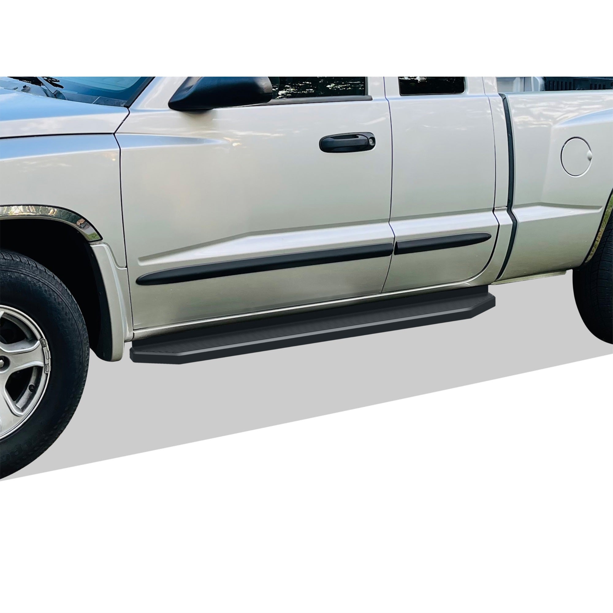 6061 Aircraft Aluminum Both Sides Running Board-H Series 2005-2011 Dodge Dakota Club Cab