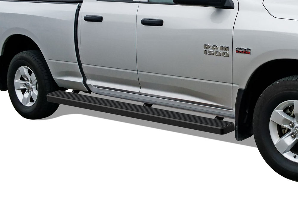 2009-2018 Dodge Ram 1500 Crew Cab/2010-2018 Dodge Ram 2500/3500/4500/5500 Crew Cab/6.5Ft Long Bed/ (W2W, Bracket+ Hardware) 6061 Aircraft Aluminum Black Finishing Istep W2W 5 Inch  Sidestep
