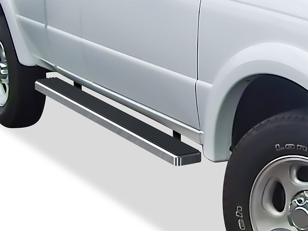 1998-2011 Ford Ranger Supercab 2-Door (Drilling Required)\ 1998-2011 Ford Ranger 'Edge' Supercab 2-Door (Drilling Required)\ 1998-2011 Mazda B-Series Supercab 2-Door 6061 Aircraft Aluminum Hairline Finishing 5 Inch Door To Door