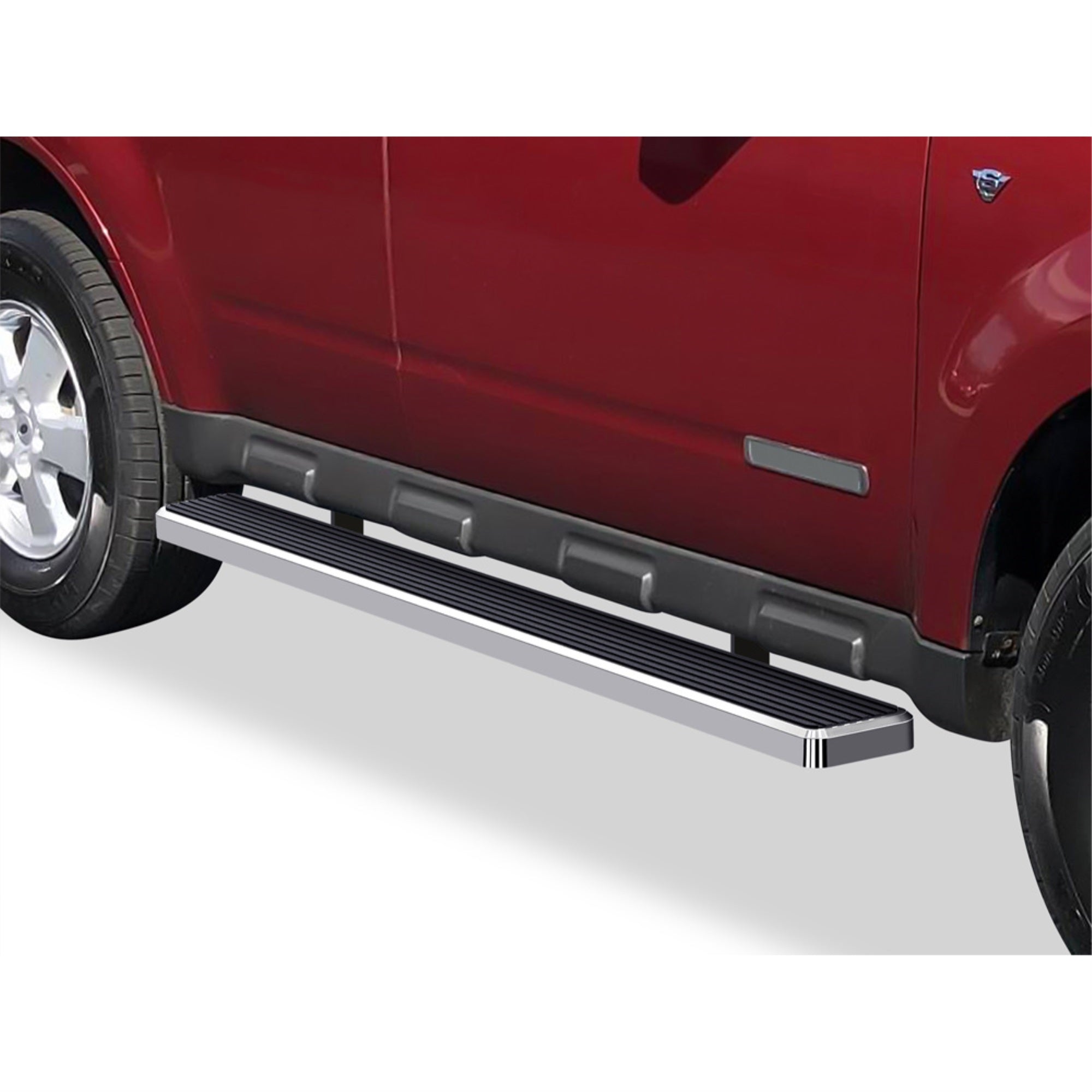 Stainless Steel Both Sides Istep 6 Inch 2008-2012 Ford Escape\ 2008-2011 Mazda Tribute\ 2008-2010 Mercury Mariner (Drilling Is Required On The Plastic Cover)