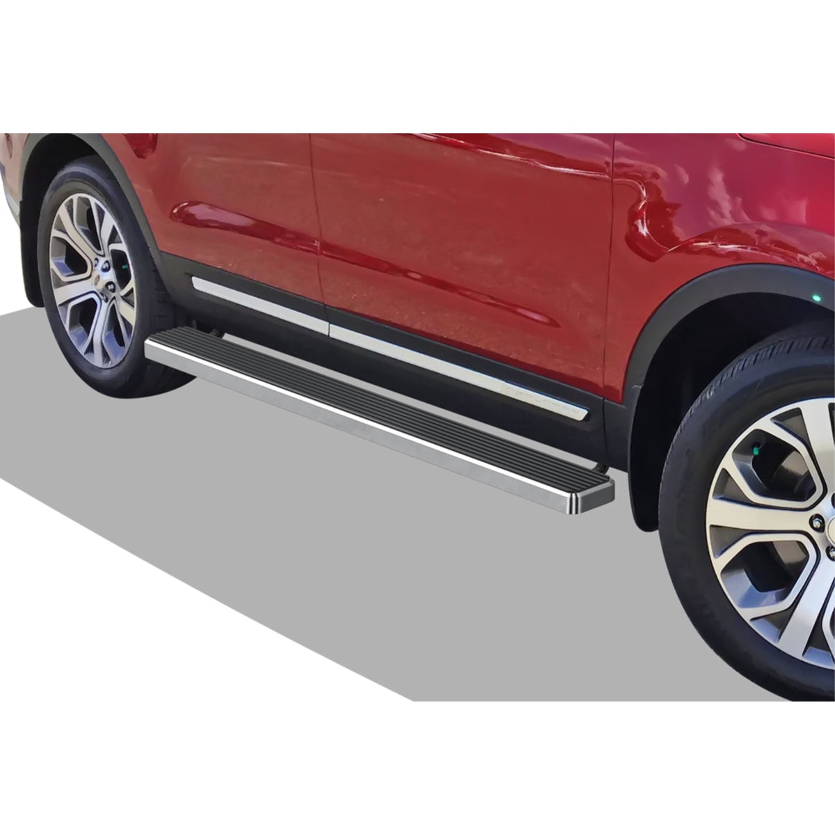 2011-2019 Ford Explorer 4-Door Suv Stainless Steel With 6061 Aluminum Step Pad Hairline Finish 6-Inch Door To Door Side Step Istep 6 Inch Ss