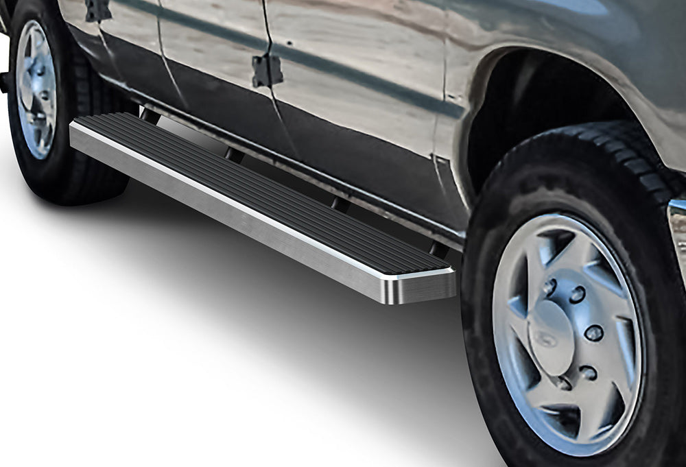 1999-2014 Ford Econoline Van (Full Size) (Driver 37'/Passenger 96') 6061 Aircraft Aluminum Hairline Finishing Istep 6 Inch Sidestep