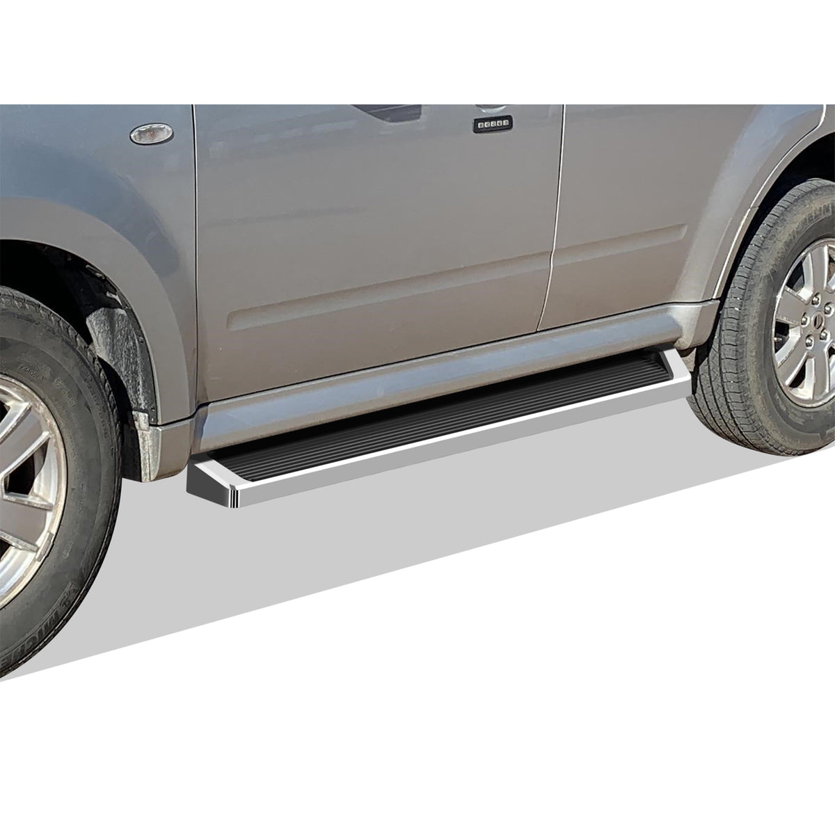 6061 Aircraft Aluminum Both Sides Irunning Board 2008-2012 Ford Escape \ 2008-2011 Mazda Tribute \ 2008-2010 Mercury Mariner \ *Drilling Is Required On The Plastic Cover