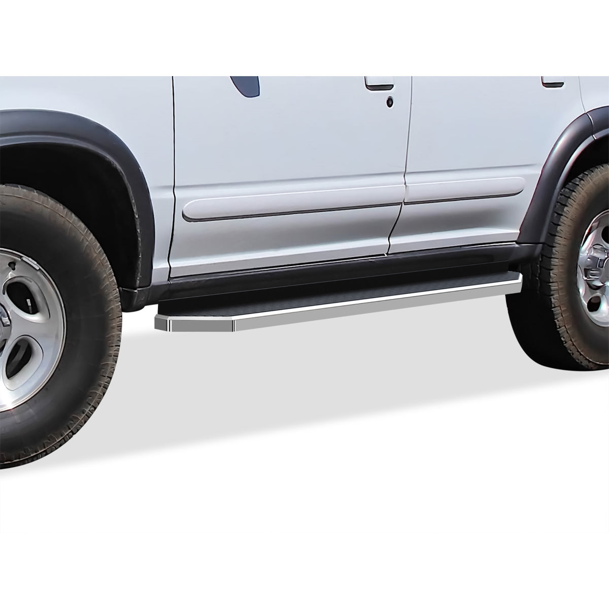 6061 Aircraft Aluminum Both Sides Running Board-H Series 1995-2001 Ford  4-Door (Excl. 02 Body Style;Excl. All Sport Trim) \ *Will Not Fit Models With Mud Flaps