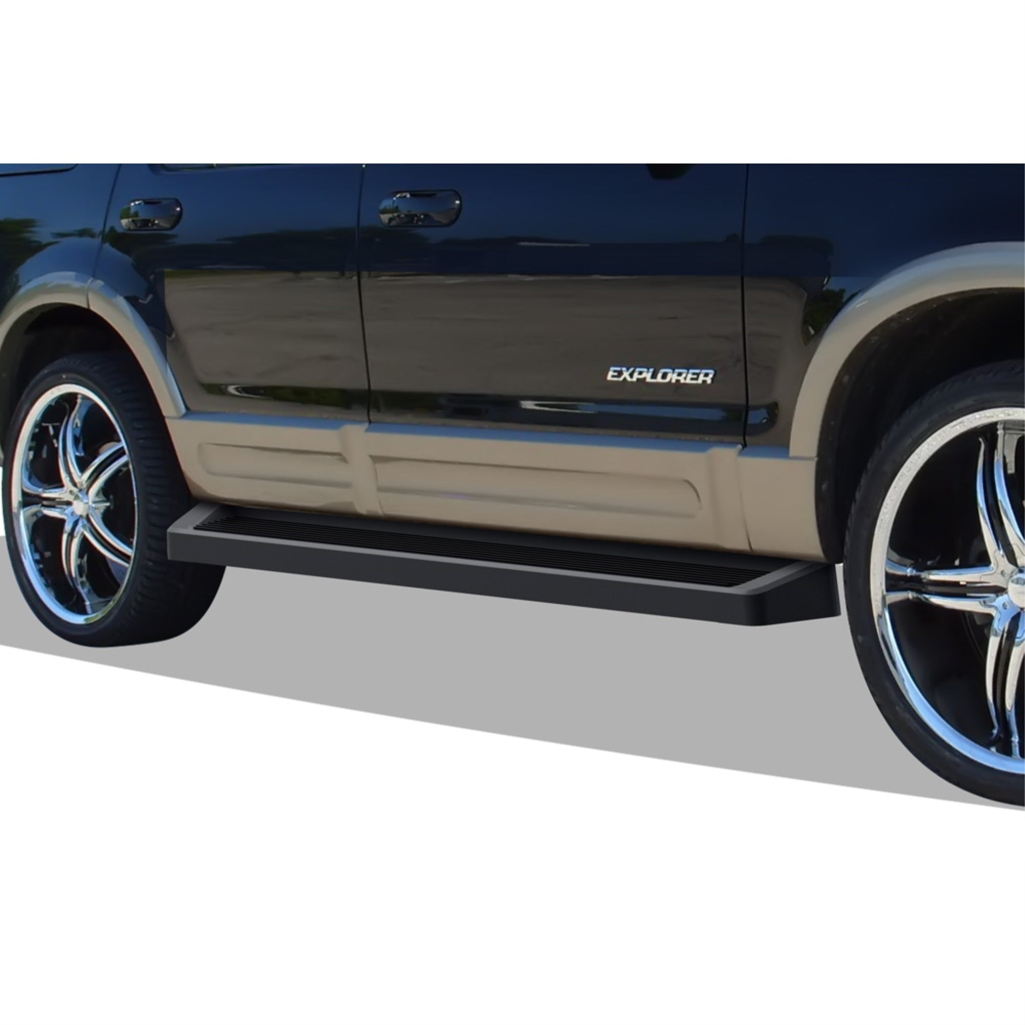 2002-2005 Ford Explorer 4 Door (Excl. Sport Model)\ 2002-2005 Mercury Mountaineer 6061 Aircraft Aluminum Black Finishing 6 Inch Irunning Board Door To Door