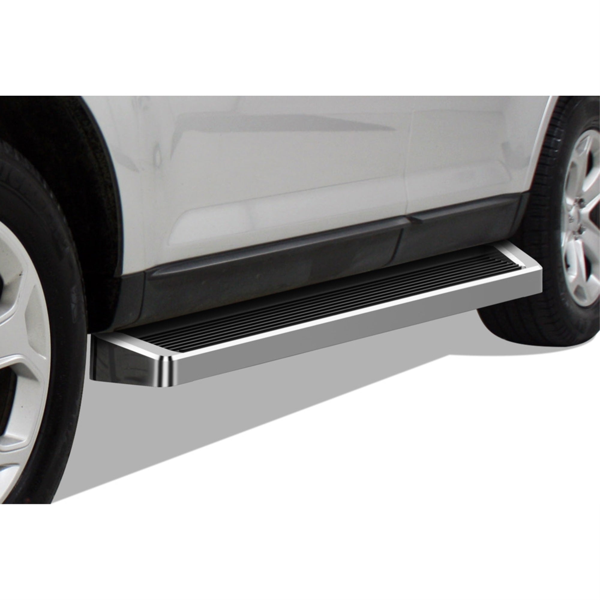 2007-2014 Ford Edge (Excl.Sport & Eco-Boost Model)\ 2007-2015 Lincoln Mkx (Excl.Eco-Boost Model)\ (Minor Trimming Of Driver Side Splash Shield Required.) 6061 Aircraft Aluminum Polish Finishing 6 Inch Irunning Board Door To Door