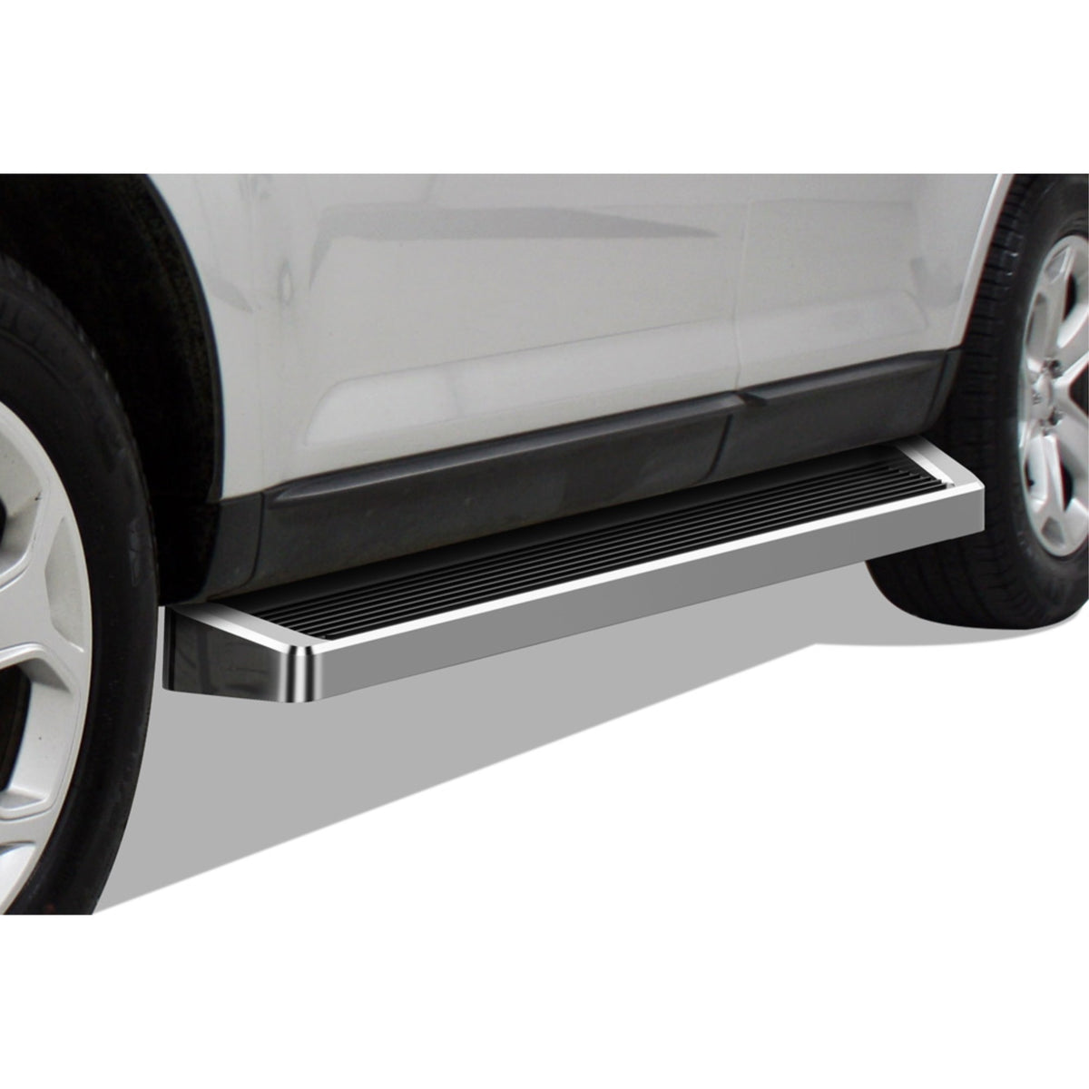 2007-2014 Ford Edge (Excl.Sport & Eco-Boost Model)\ 2007-2015 Lincoln Mkx (Excl.Eco-Boost Model)\ (Minor Trimming Of Driver Side Splash Shield Required.) 6061 Aircraft Aluminum Polish Finishing 6 Inch Irunning Board Door To Door