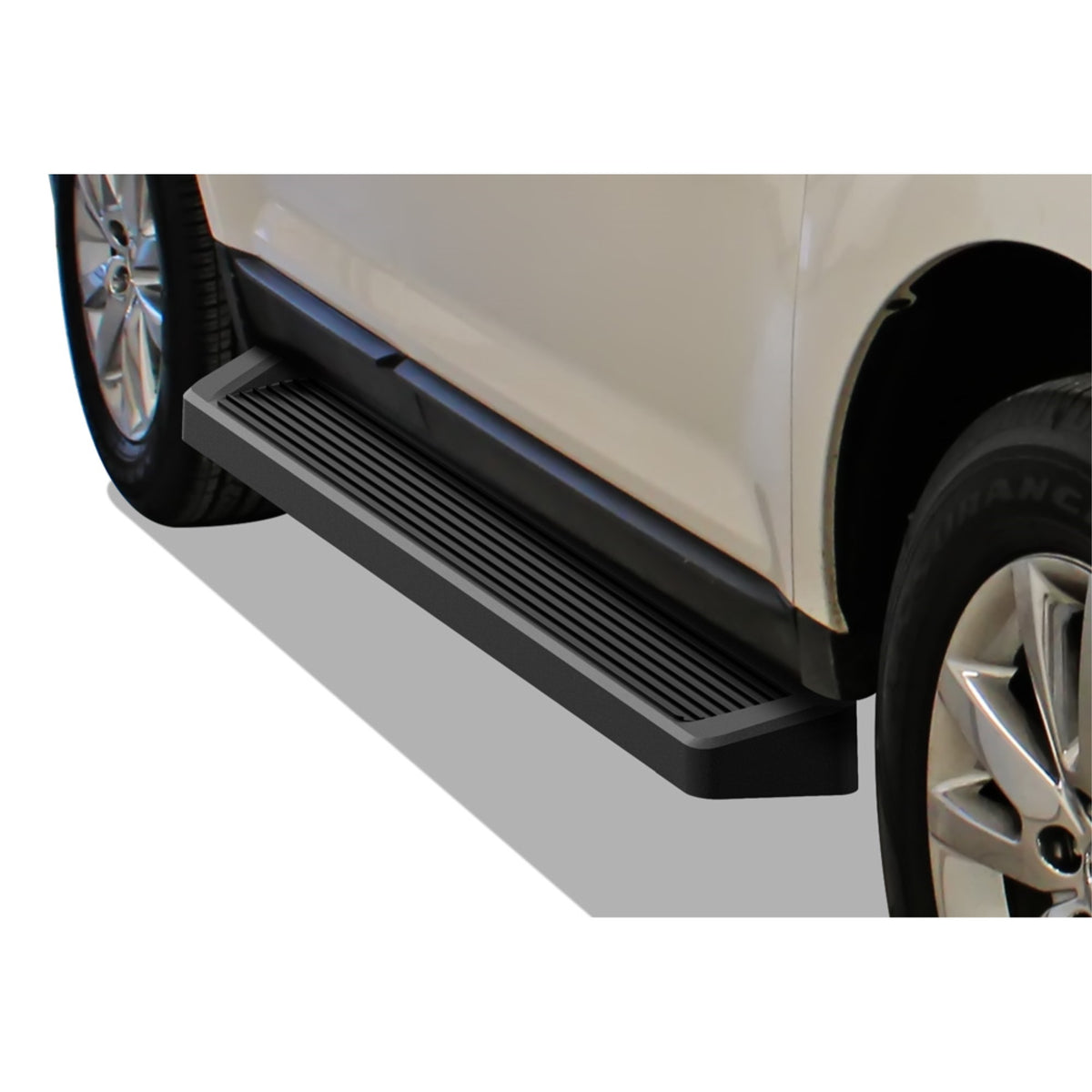 2007-2014 Ford Edge (Excl.Sport & Eco-Boost Model)\ 2007-2015 Lincoln Mkx (Excl.Eco-Boost Model)\ (Minor Trimming Of Driver Side Splash Shield Required.) 6061 Aircraft Aluminum Black Finishing 6 Inch Irunning Board Door To Door