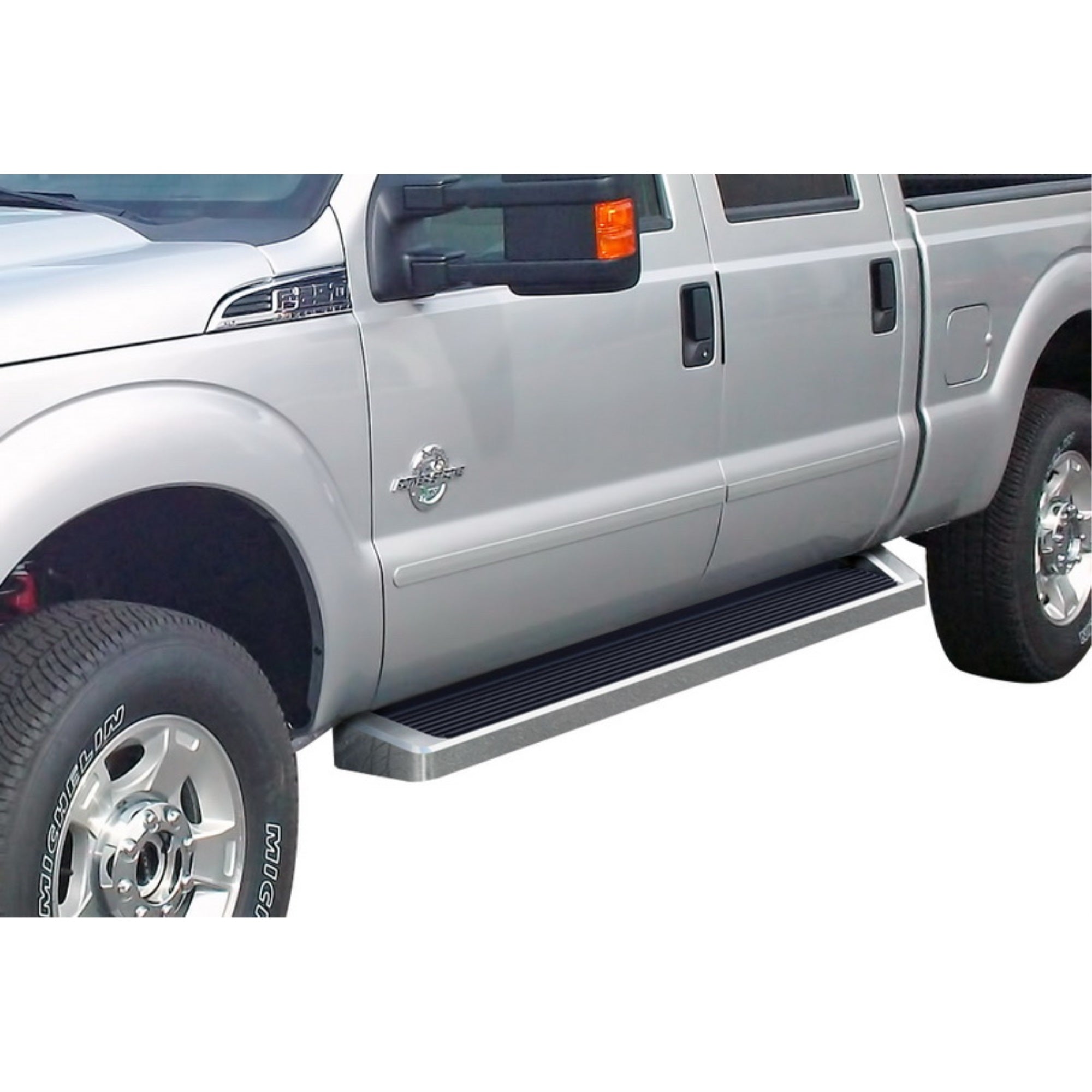 1999-2016 Ford F-250/F-350 Super Duty Crew Cab\ 1998-2005 Ford Excursion 6061 Aircraft Aluminum Polish Finishing 6 Inch Irunning Board Door To Door