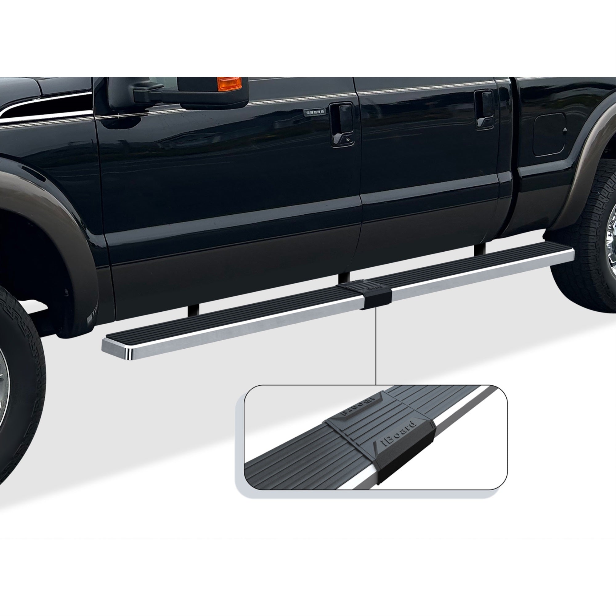 Stainless Steel Both Sides Istep W2W 6 Inch 1999-2016 Ford F-250/F-350/F-450/F-550 Super Duty Crew Cab 5.5 Ft Bed