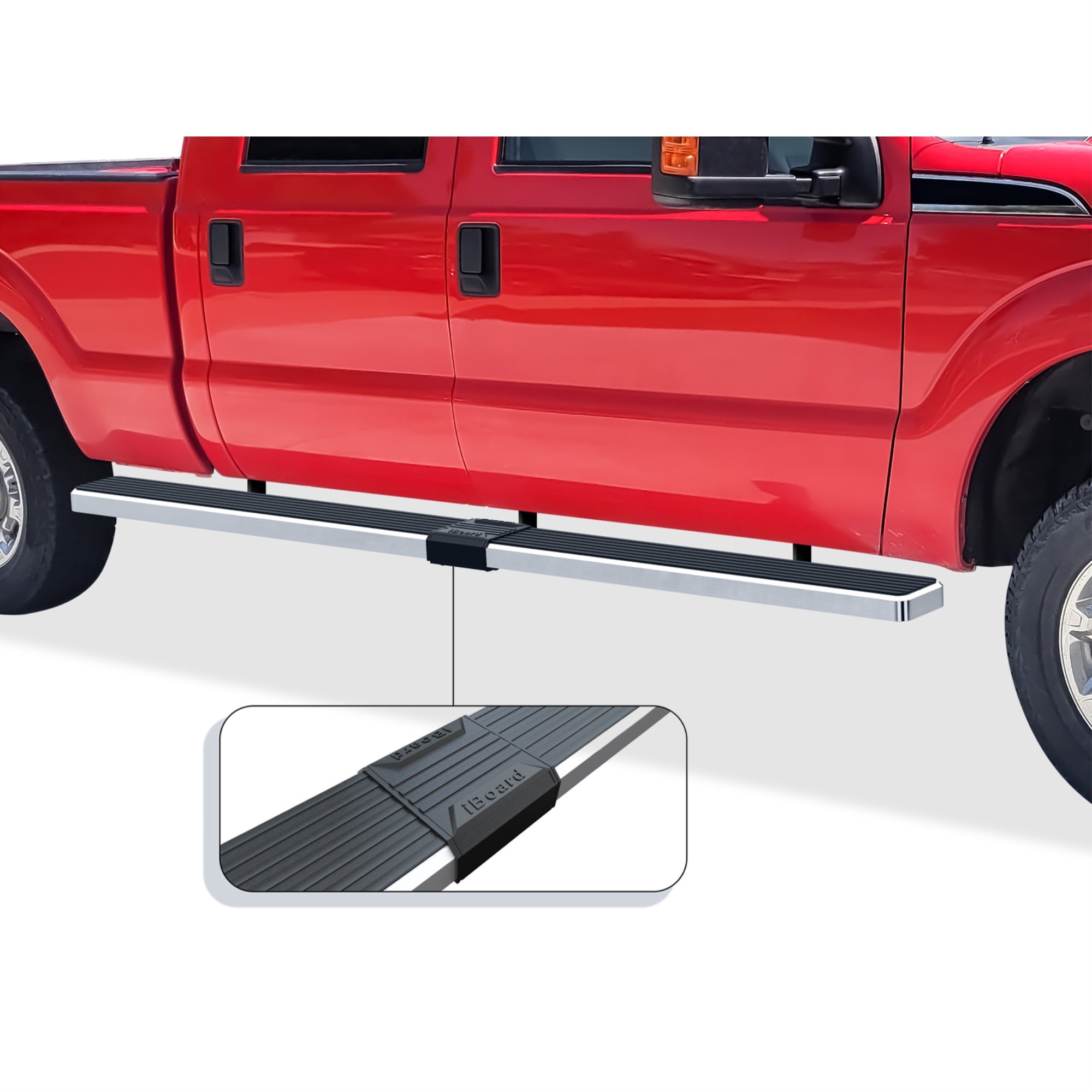 Stainless Steel Both Sides Istep W2W 5 Inch 1999-2016 Ford F-250/F-350/F-450/F-550 Super Duty Crew Cab 5.5 Ft Bed