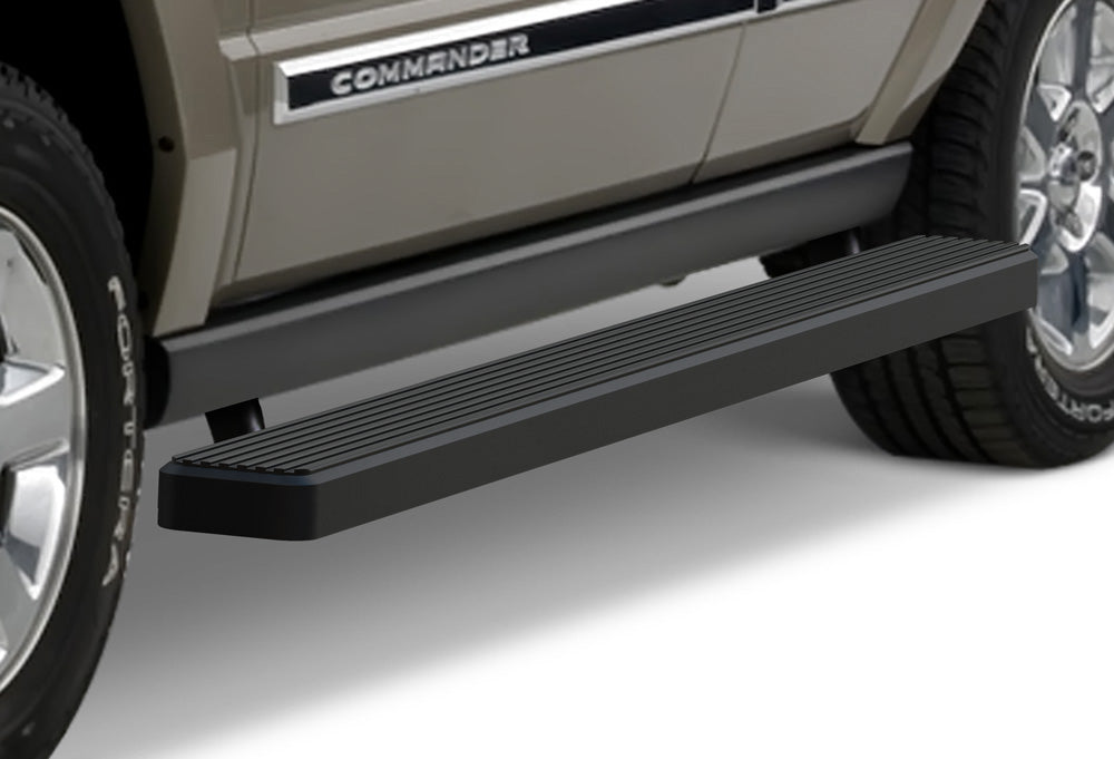 2006-2011 Jeep Commander (7 Passenger Commander W/Rear A/C Only) 6061 Aircraft Aluminum Black Finishing Istep 5 Inch Sidestep