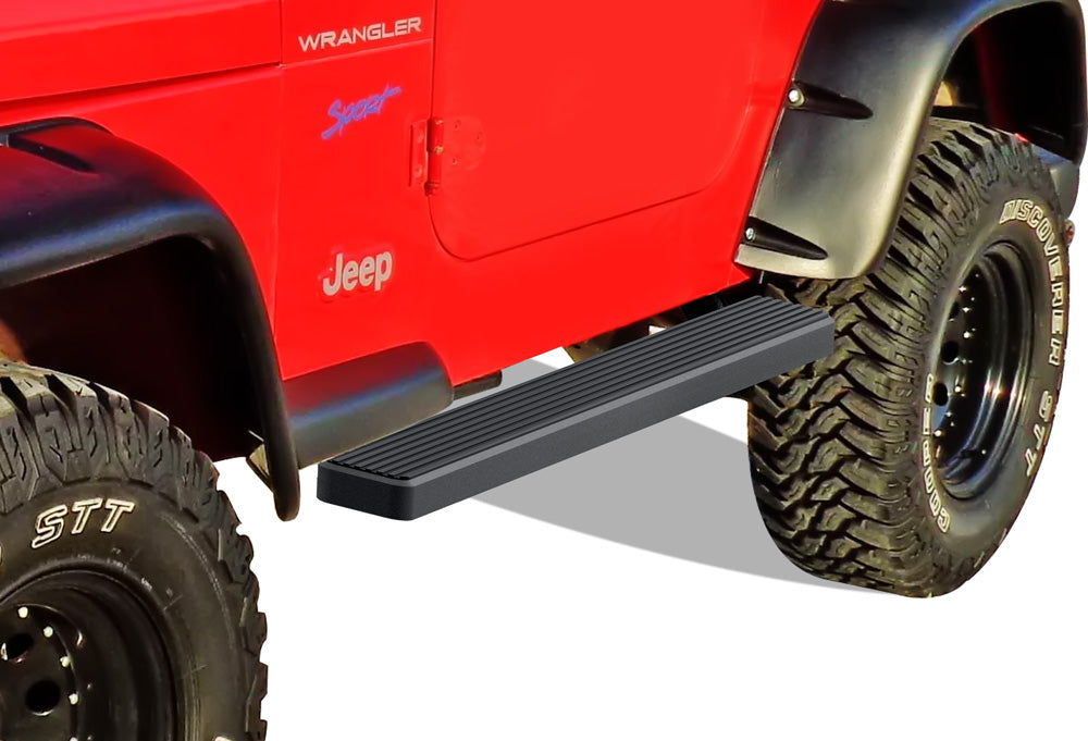 1987-2006 Jeep Wrangler 6061 Aircraft Aluminum Black Finishing Istep 5 Inch Sidestep