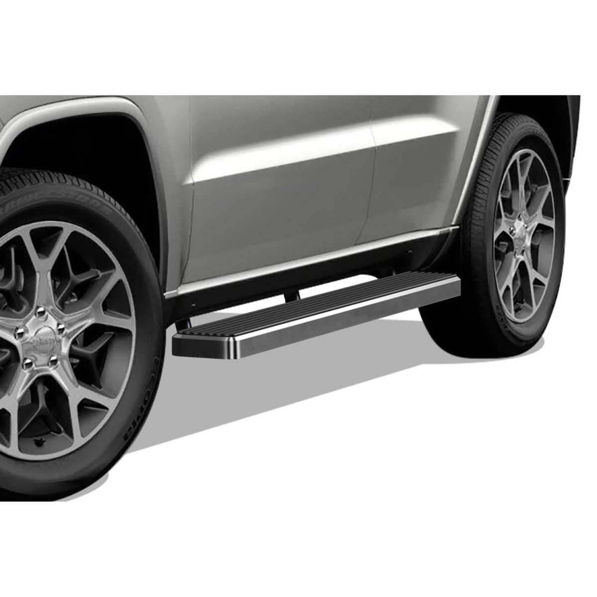 2011-2021 Jeep Grand Cherokee| Incl. 22 Wk & Excl. Limited X, High Altitude, Summit, Srt, Srt8, Trackhawk And Trailhawk Stainless Steel With 6061 Aluminum Step Pad Hairline Finish 6-Inch Door To Door Side Step Istep 6 Inch Ss
