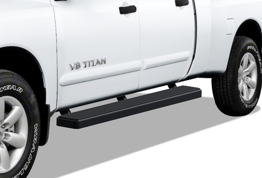 2004-2018 Nissan Titan Crew Cab / 2016-2018 Nissan Titan Xd Crew Cab 6061 Aircraft Aluminum Black Finishing Istep 6 Inch Sidestep