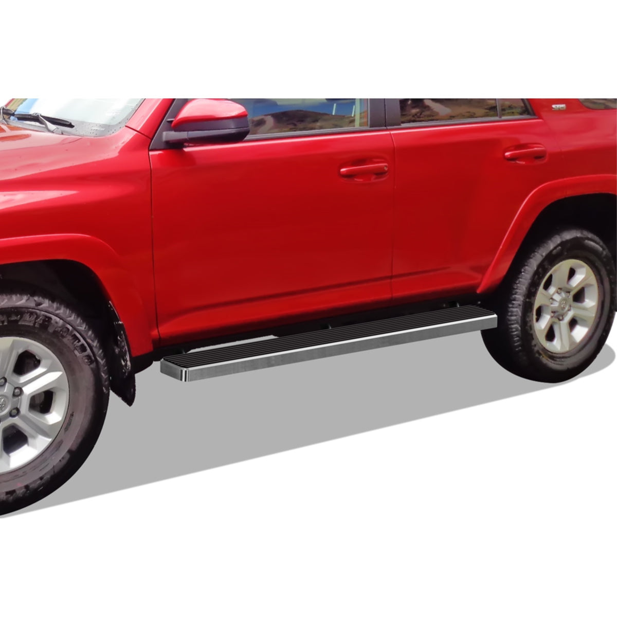 2010-2016 Toyota 4Runner Trail Edition\ 2017-2021 Toyota 4Runner Trd Off-Road\ 2014-2021 4Runner Sr5\ (Excl. Trd Pro Or Models With Lower Rocker Panel Extensions) 6061 Aircraft Aluminum Hairline Finishing 5 Inch Door To Door